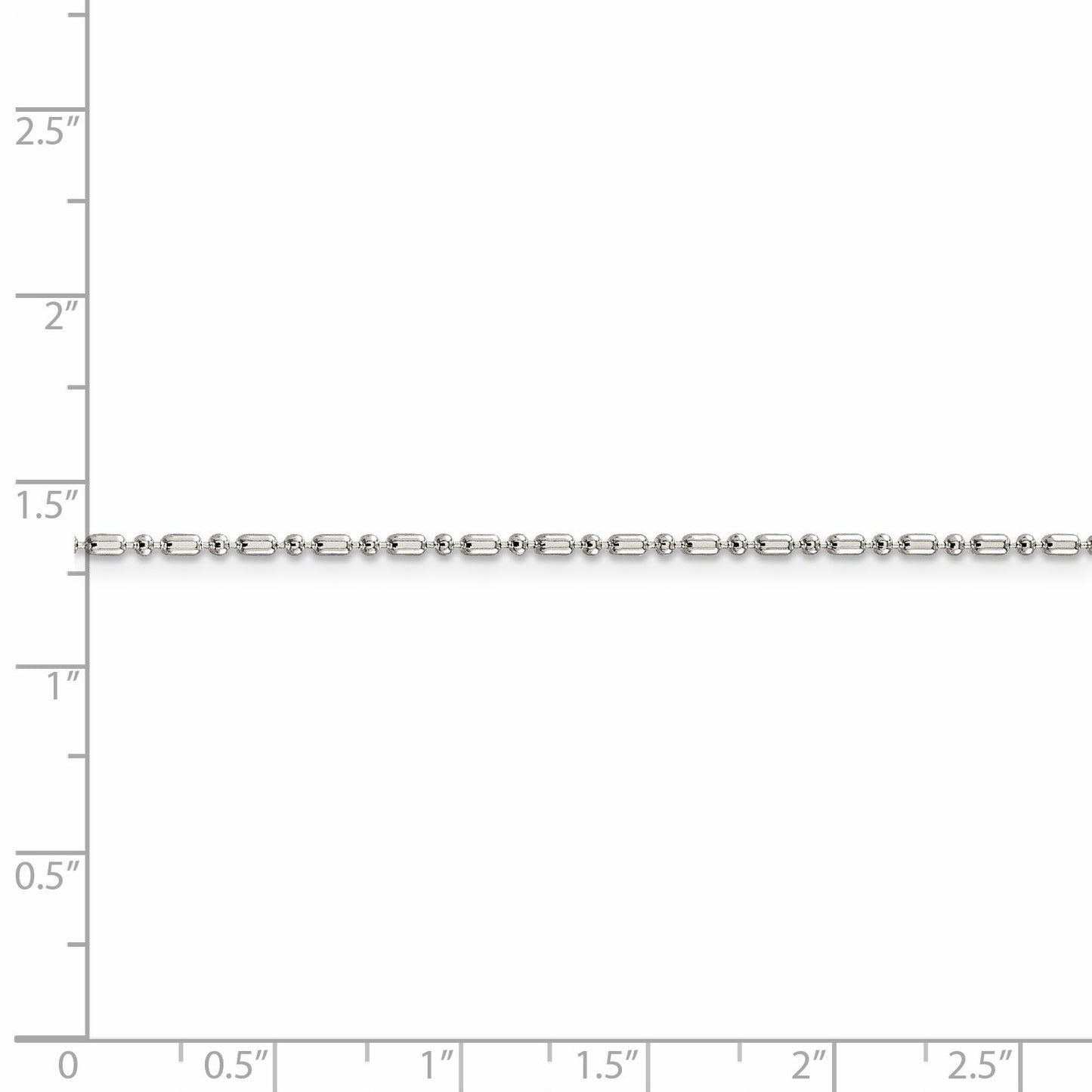 Sterling Silver 1.5mm Fancy Beaded Chain