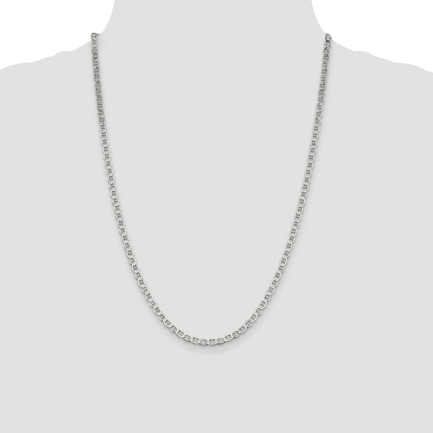 Sterling Silver 4mm Flat Anchor Chain