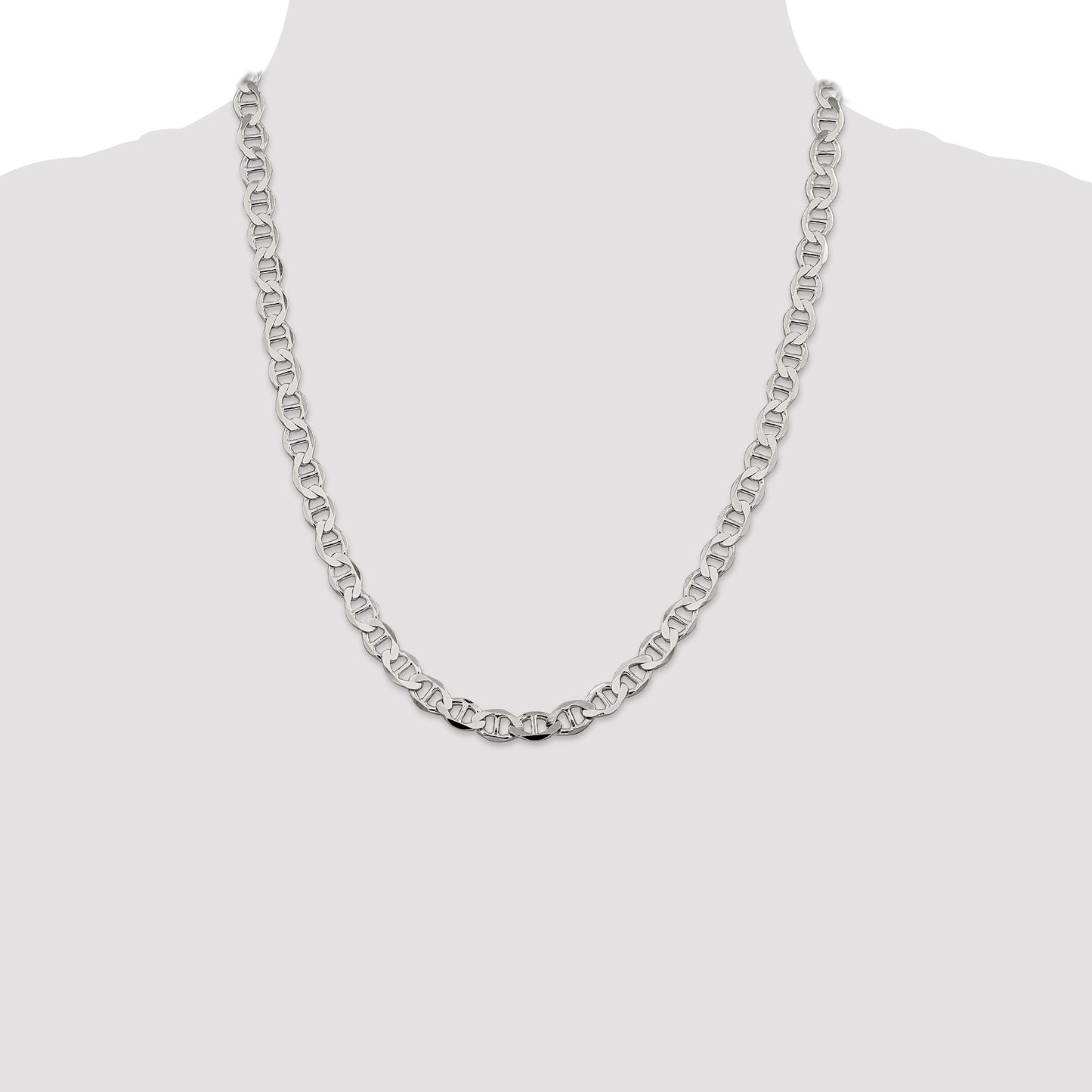 Sterling Silver 7.1mm Flat Anchor Chain