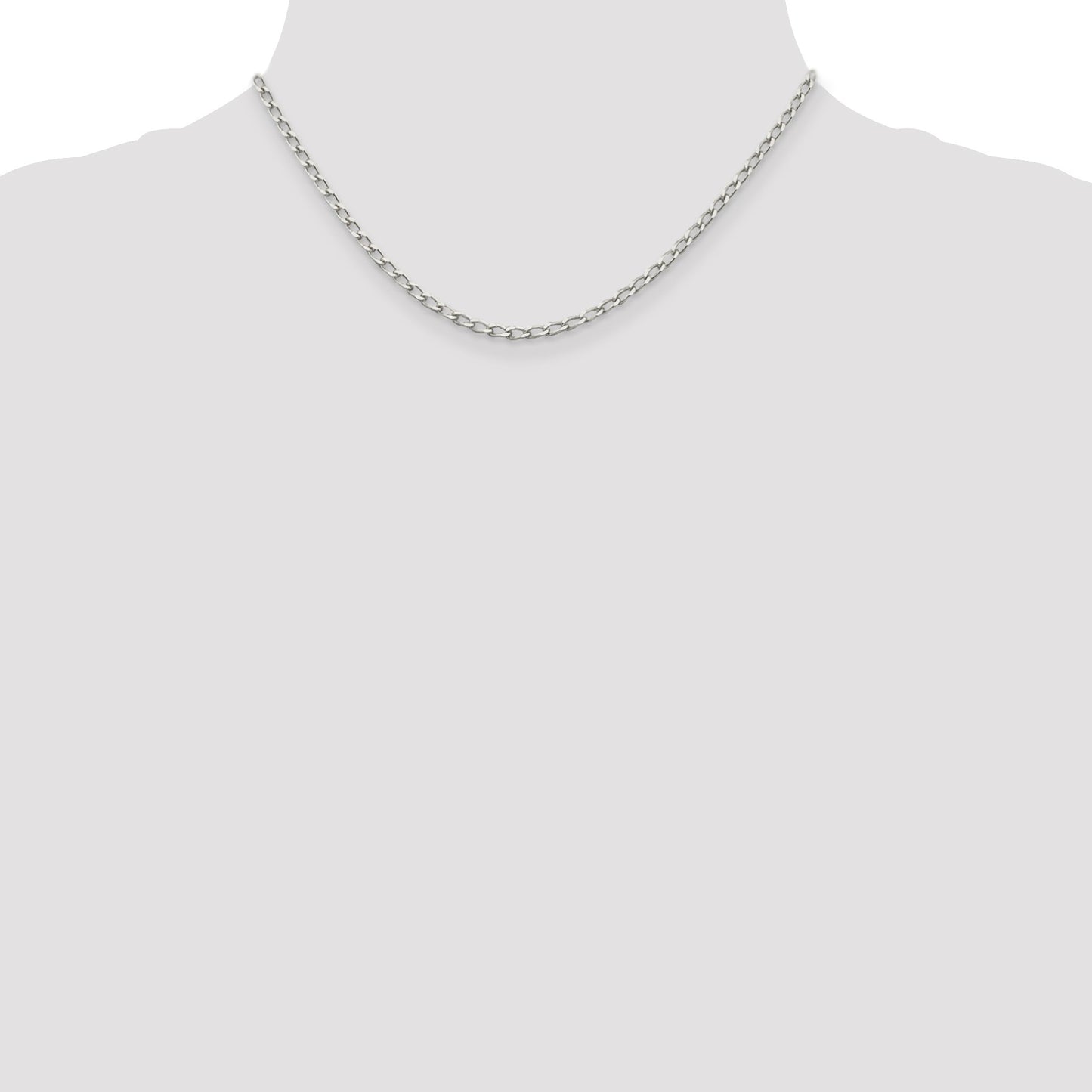 Sterling Silver 2.8mm Open Elongated Link Chain