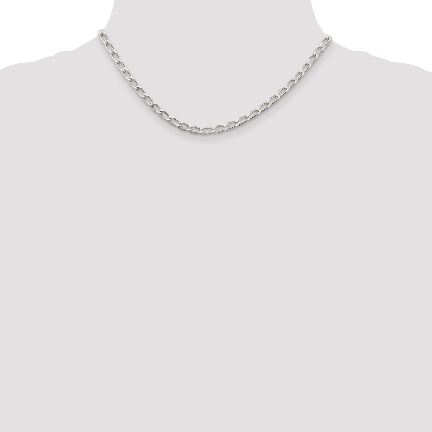 Sterling Silver 4.3mm Open Elongated Link Chain