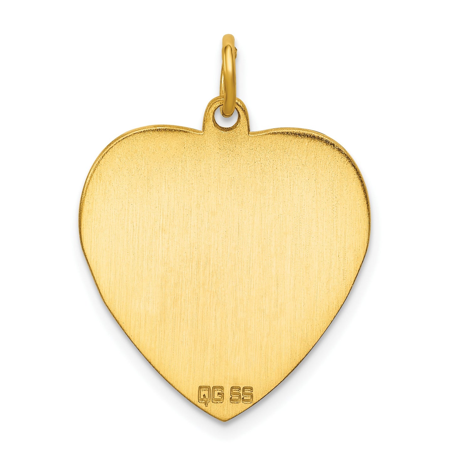Sterling Silver GP Engraveable Heart Polished Disc Charm