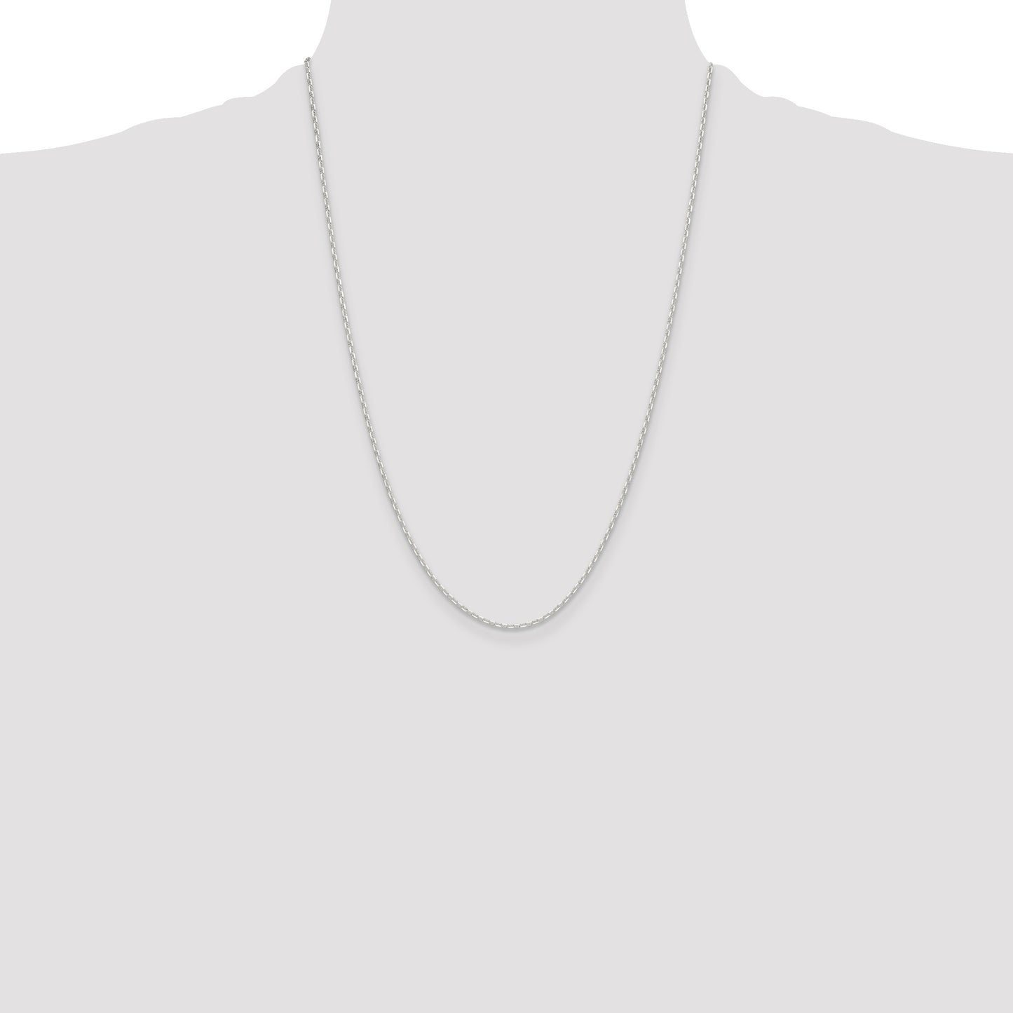 Sterling Silver Polished and D/C 1.75mm Mariner Link Chain