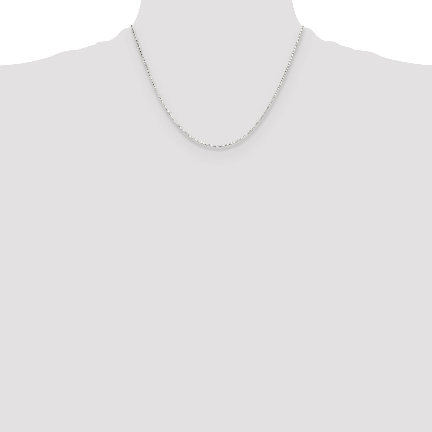 Sterling Silver Polished .90mm Octagonal Snake Chain