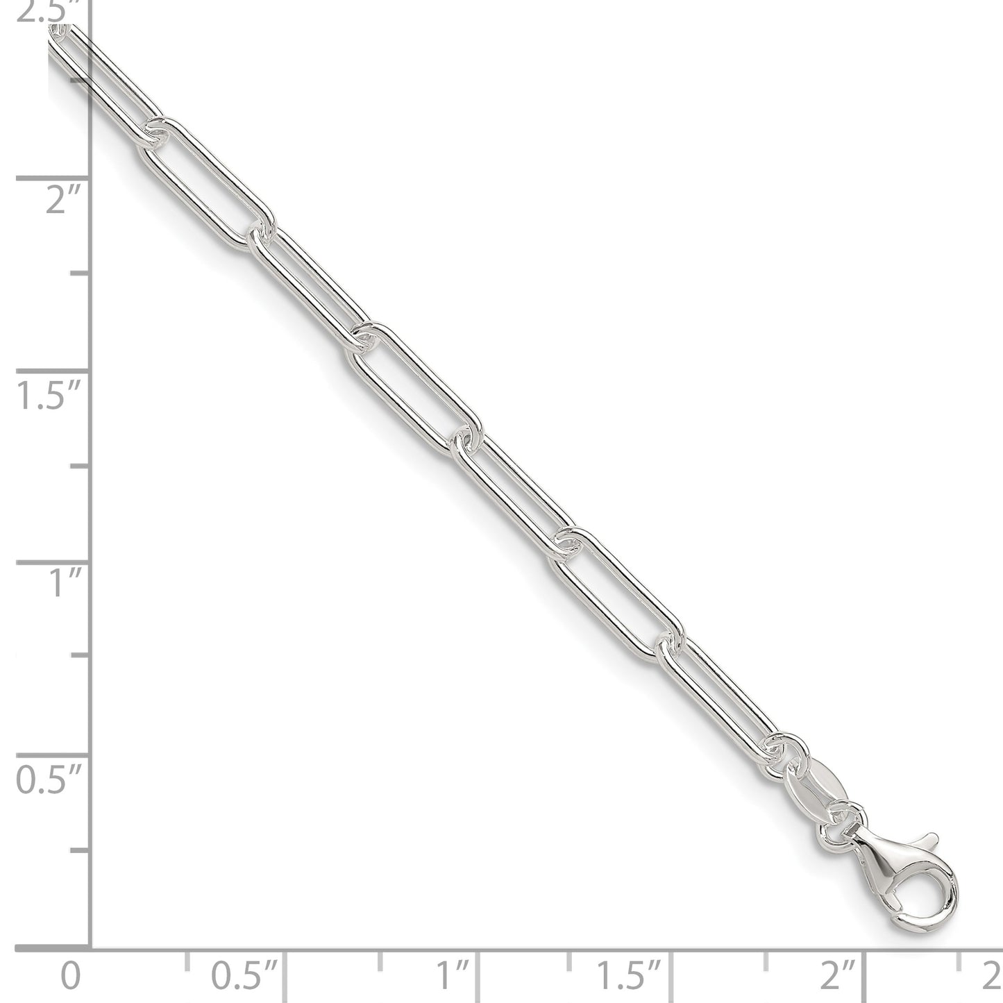 Sterling Silver Polished 3.5mm Paperclip Chain