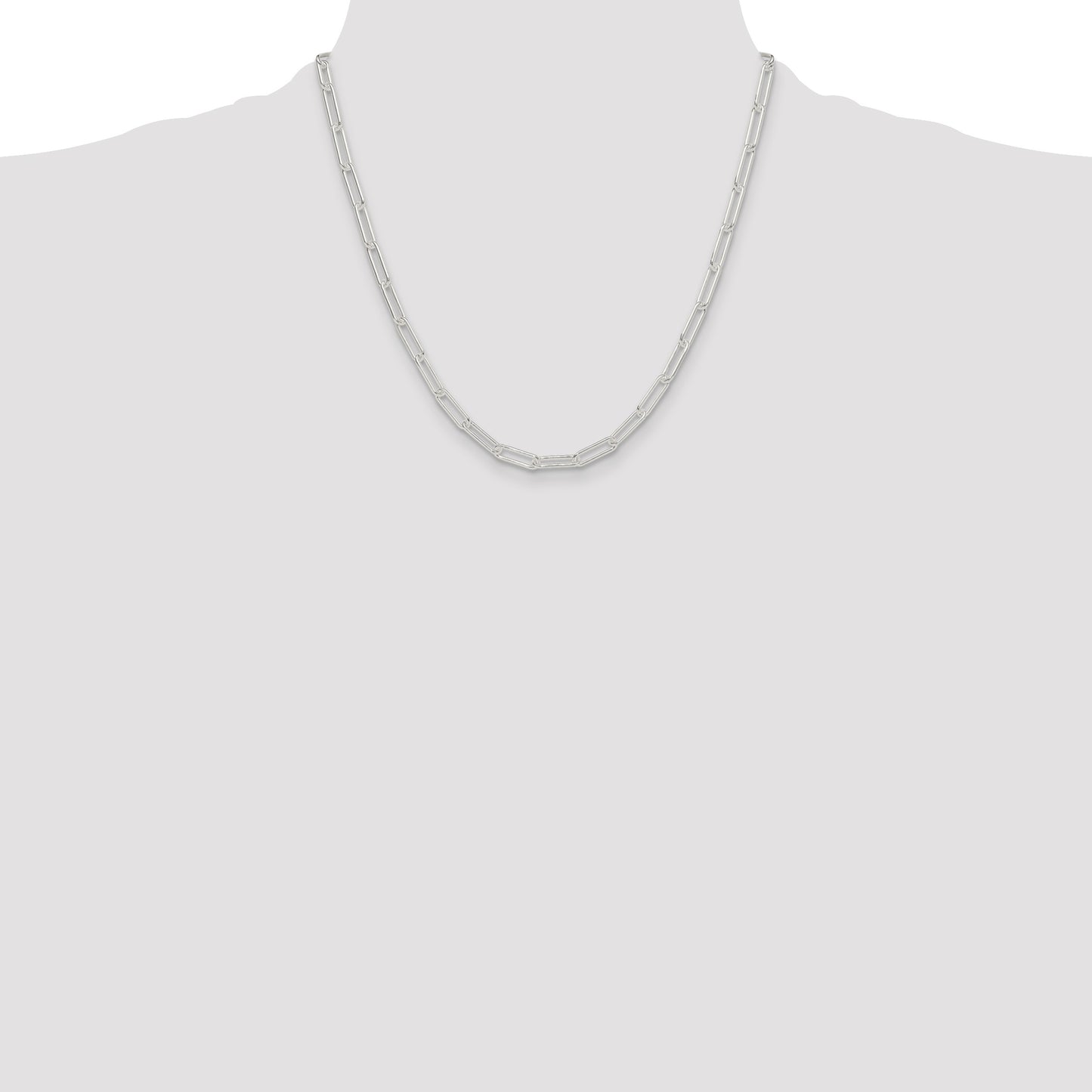 Sterling Silver Polished 4.5mm Paperclip Chain