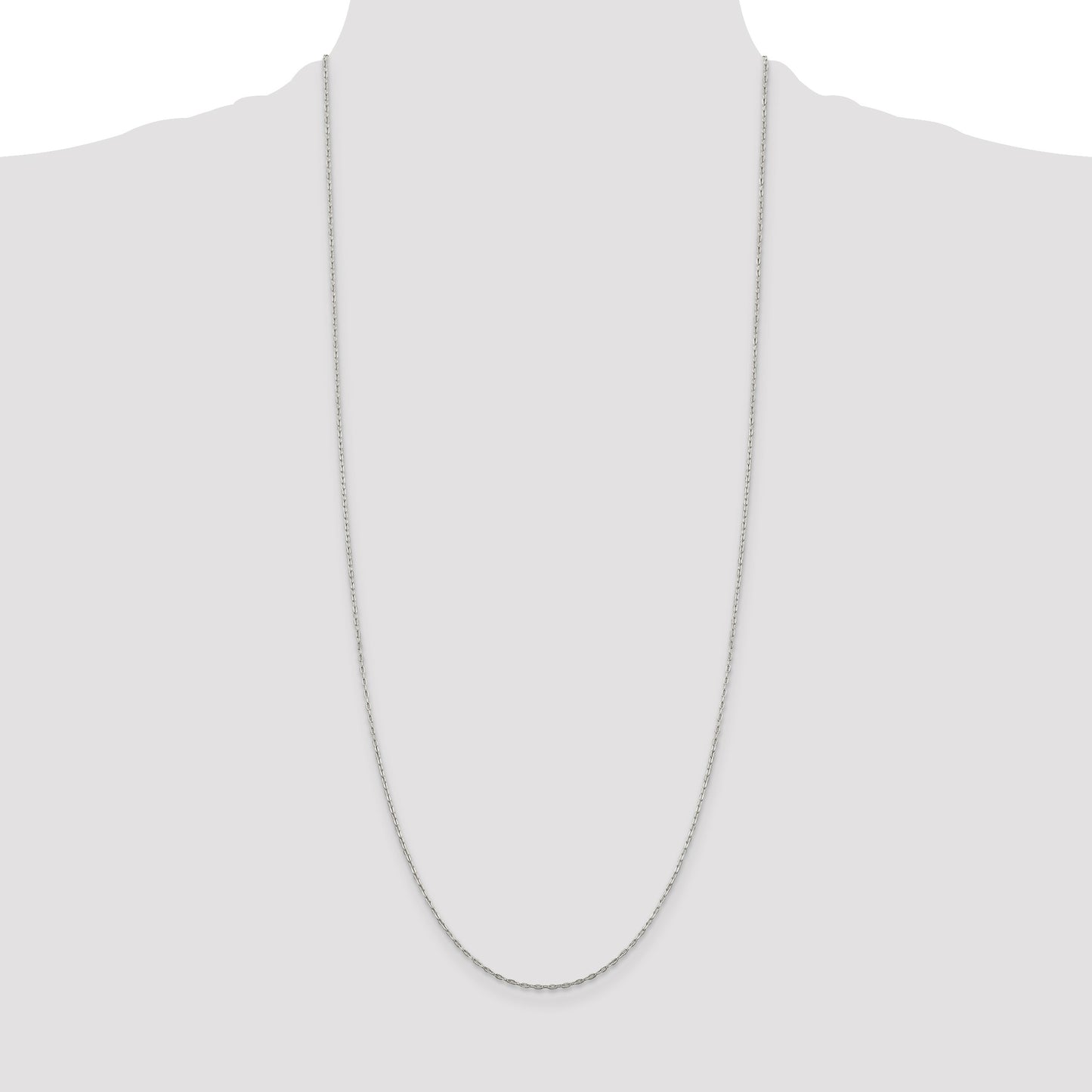 Sterling Silver 1.4mm Flat Oval Cable Chain