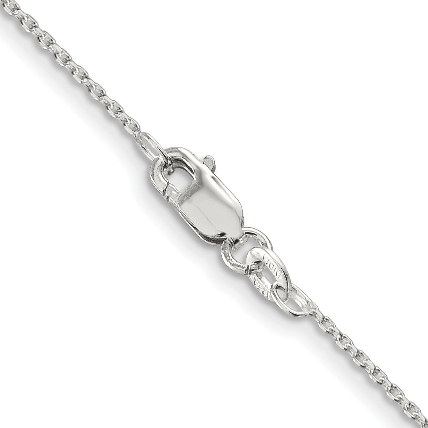 Sterling Silver 1.25mm Diamond-cut Forzantine Cable Chain