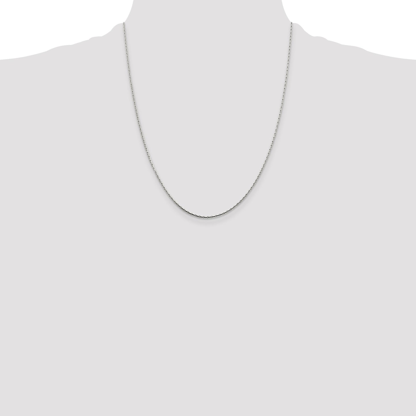 Sterling Silver 1mm Oval Box Chain