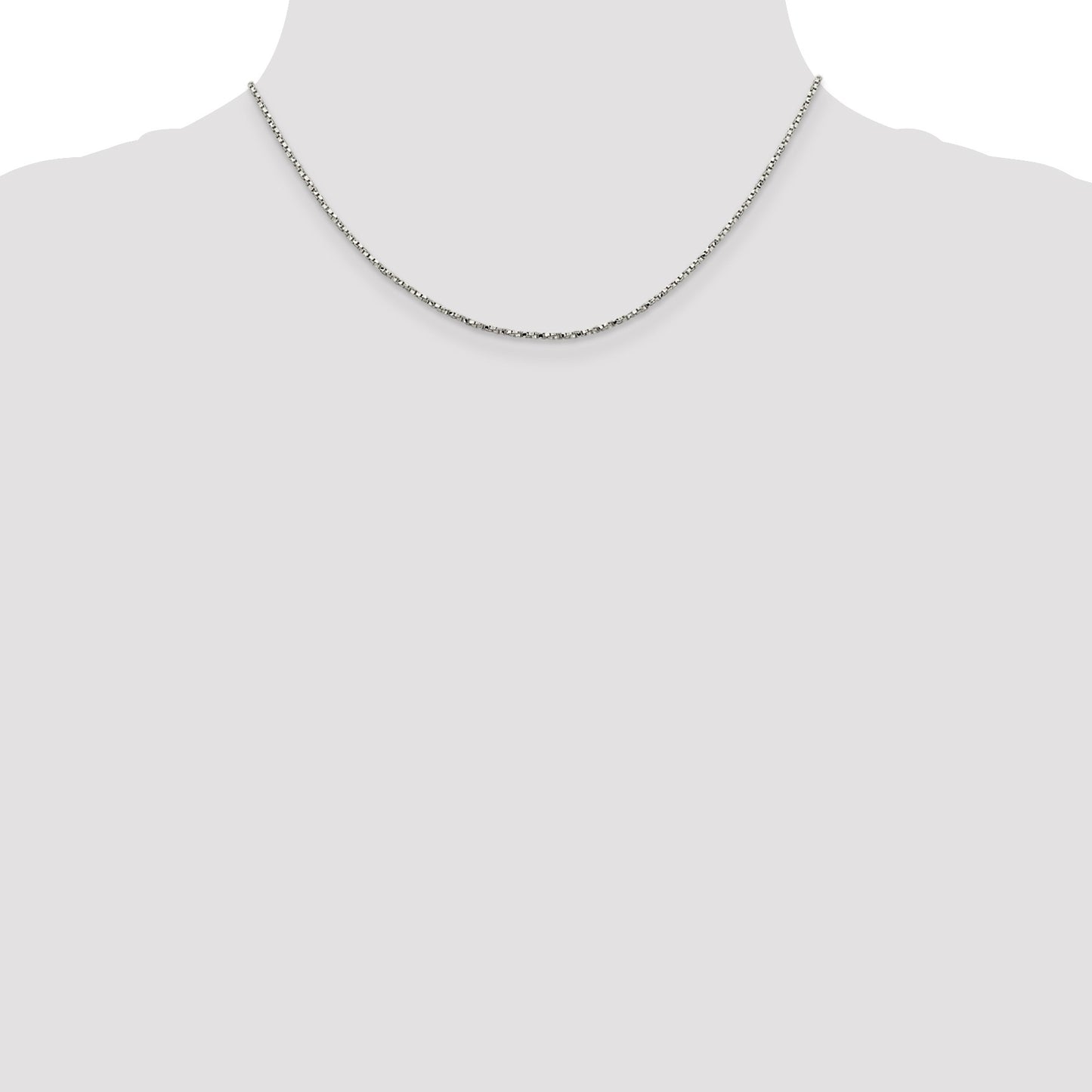 Sterling Silver 1.35mm Twisted Box Chain