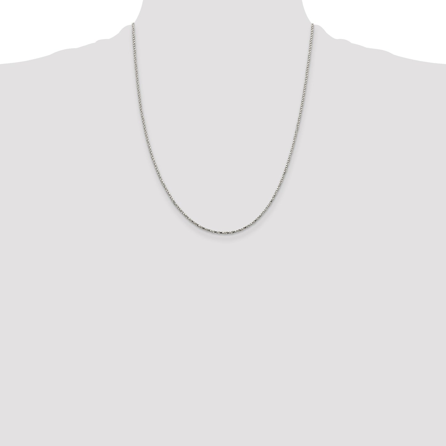 Sterling Silver 1.35mm Twisted Box Chain
