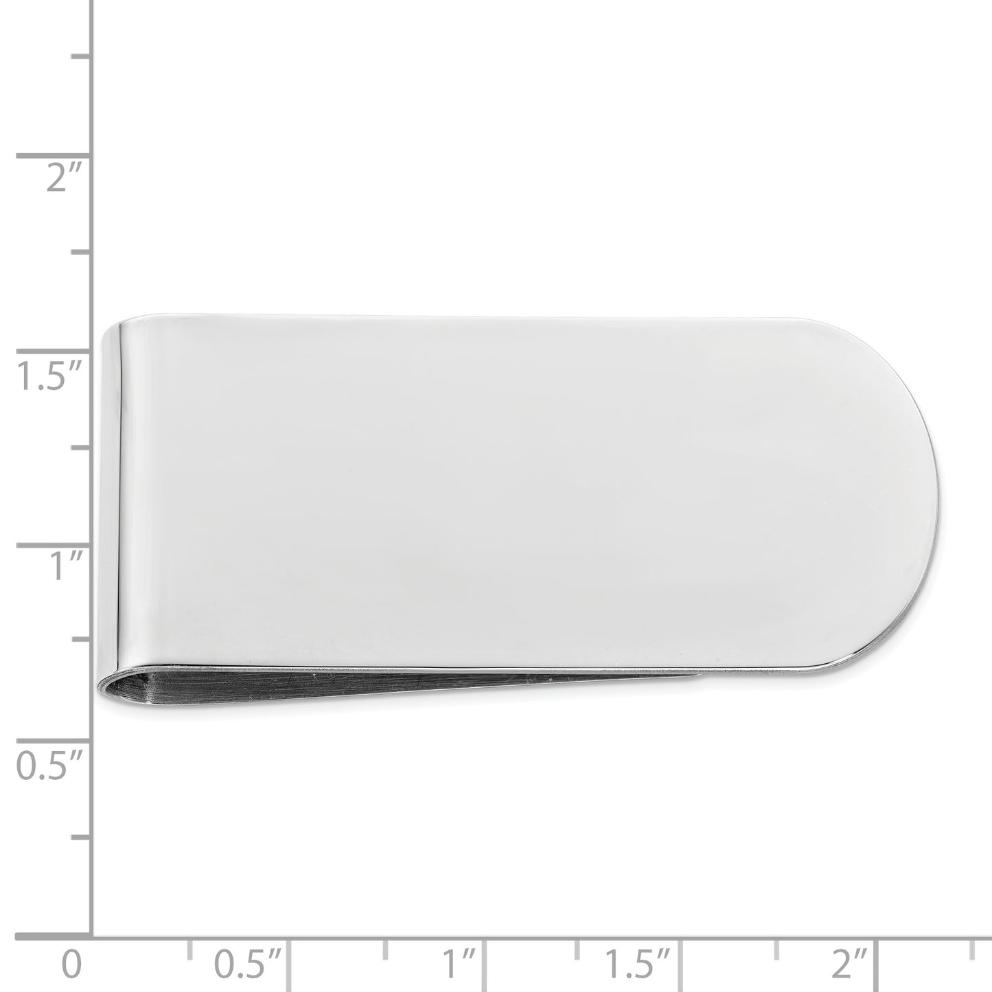 Sterling Silver Rhodium-plated Money Clip