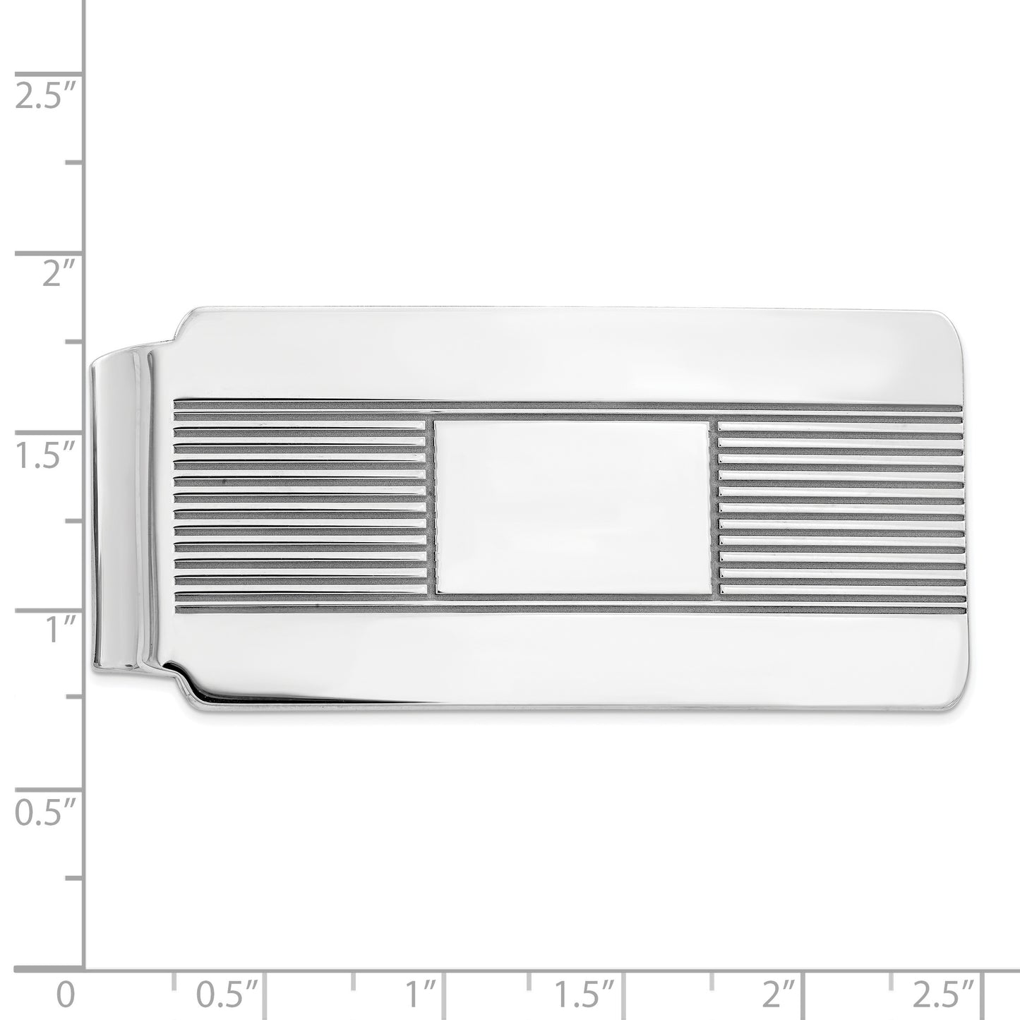 Sterling Silver Rhodium-plated Money Clip