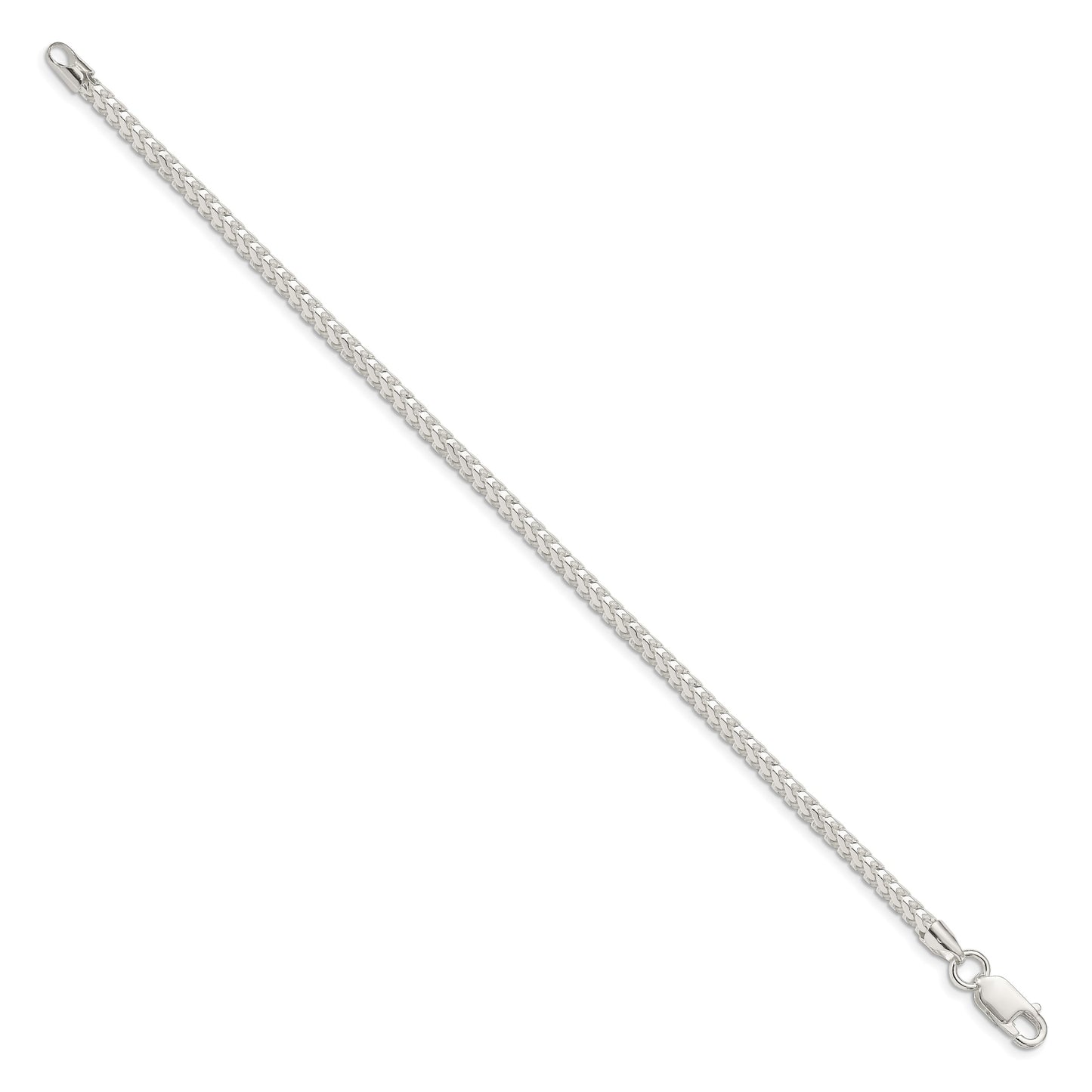 Sterling Silver 3mm D/C Square Franco Chain