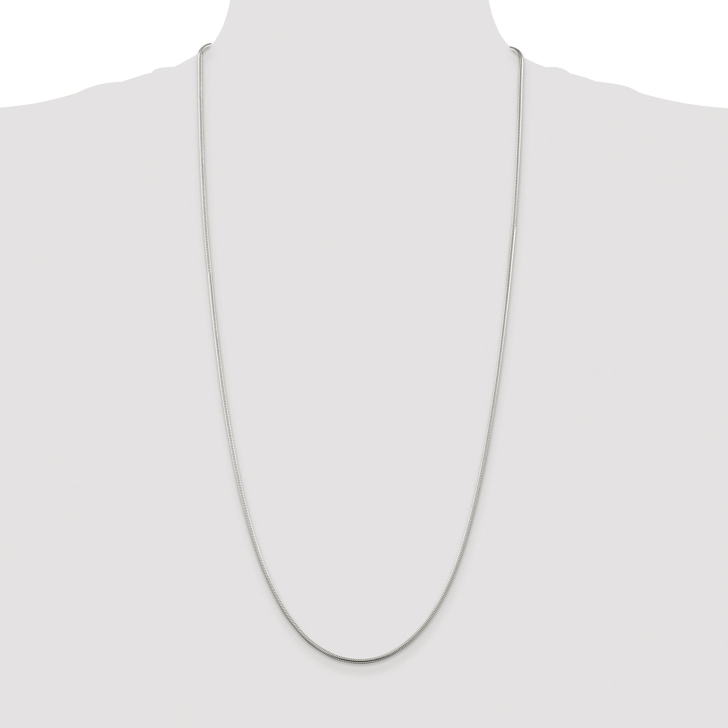 Sterling Silver Rhodium-plated 1.75mm Snake Chain