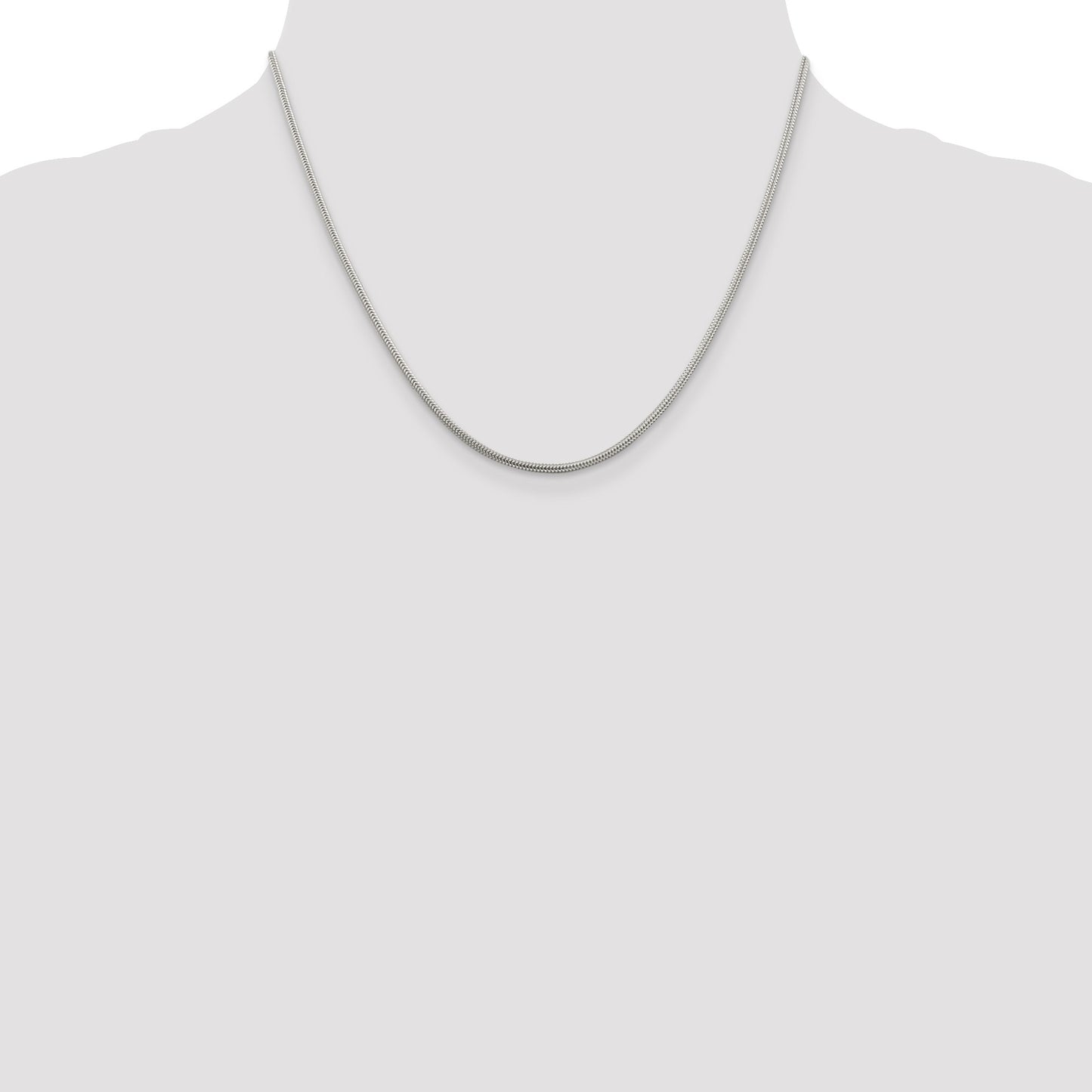 Sterling Silver 1.6mm Round Snake Chain