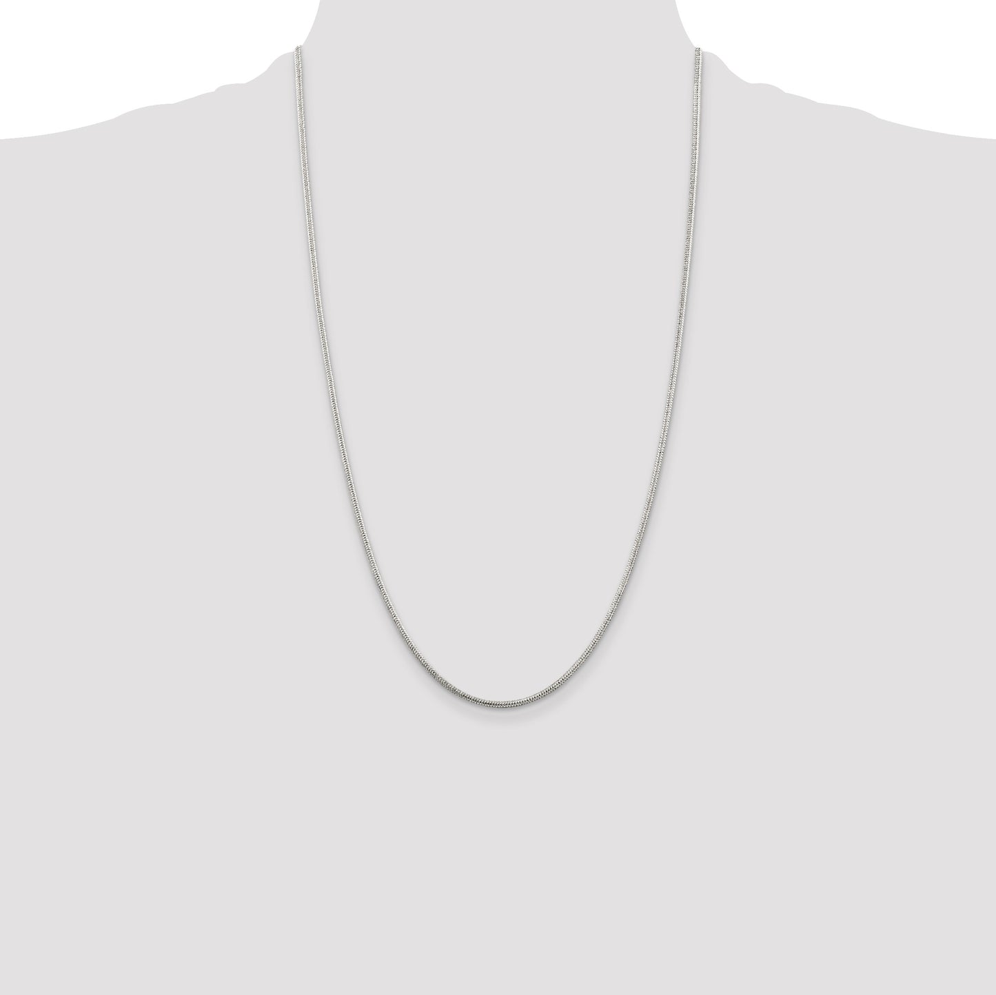 Sterling Silver 1.6mm Round Snake Chain