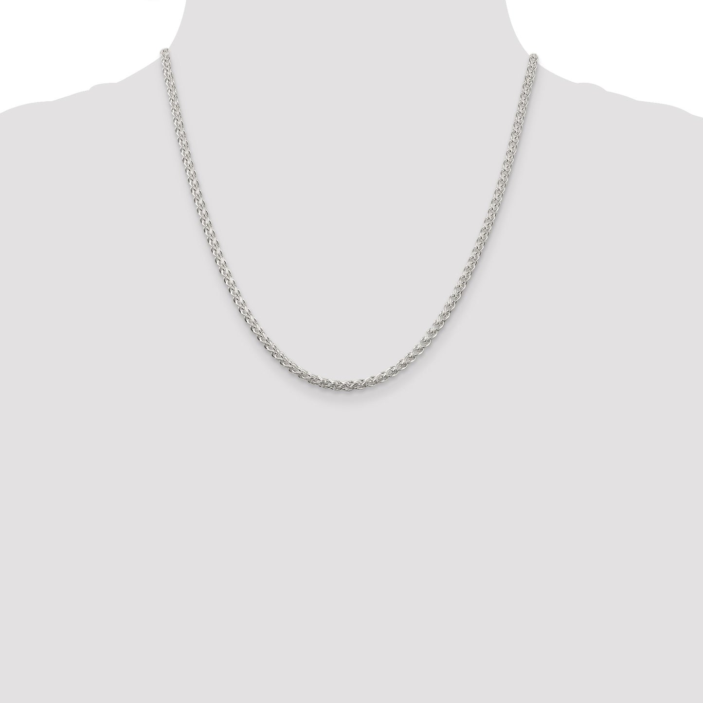 Sterling Silver 3mm Round Spiga Chain