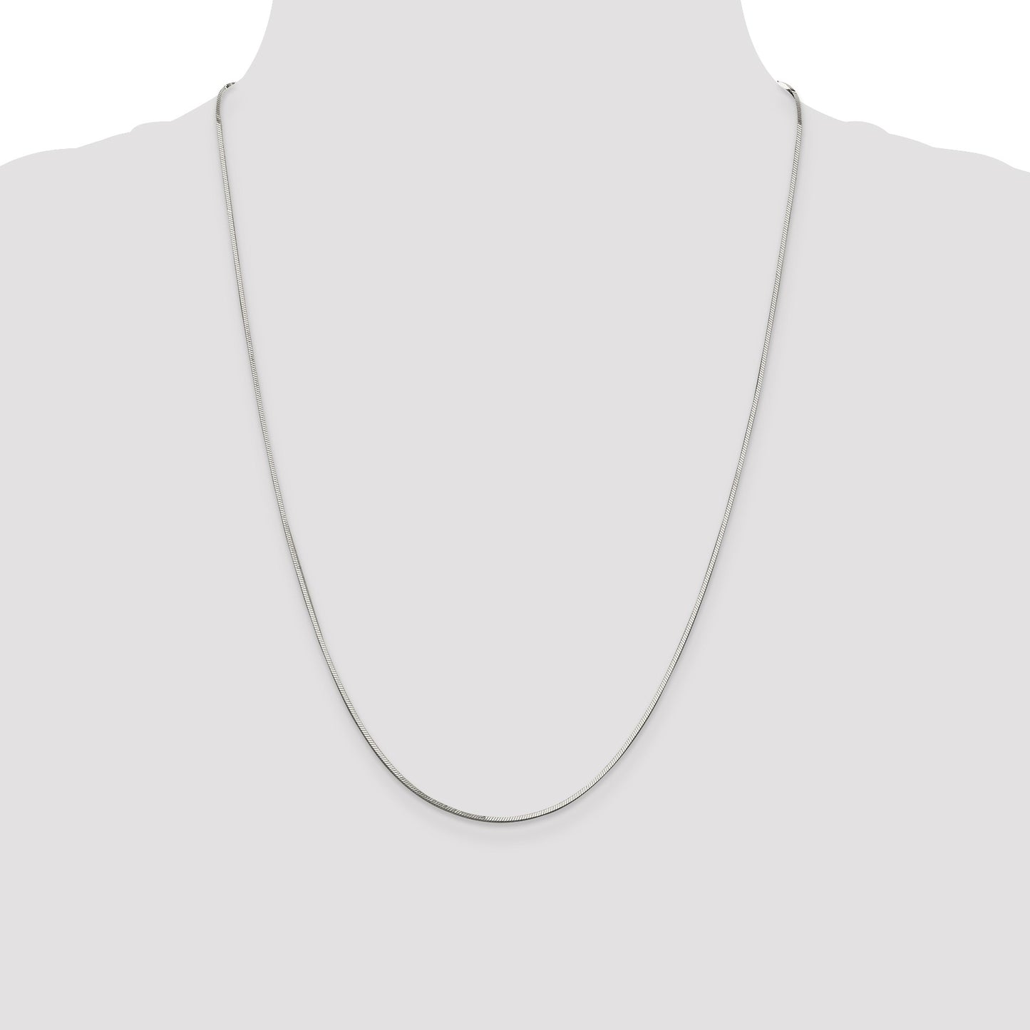 Sterling Silver 1mm Square Snake Chain