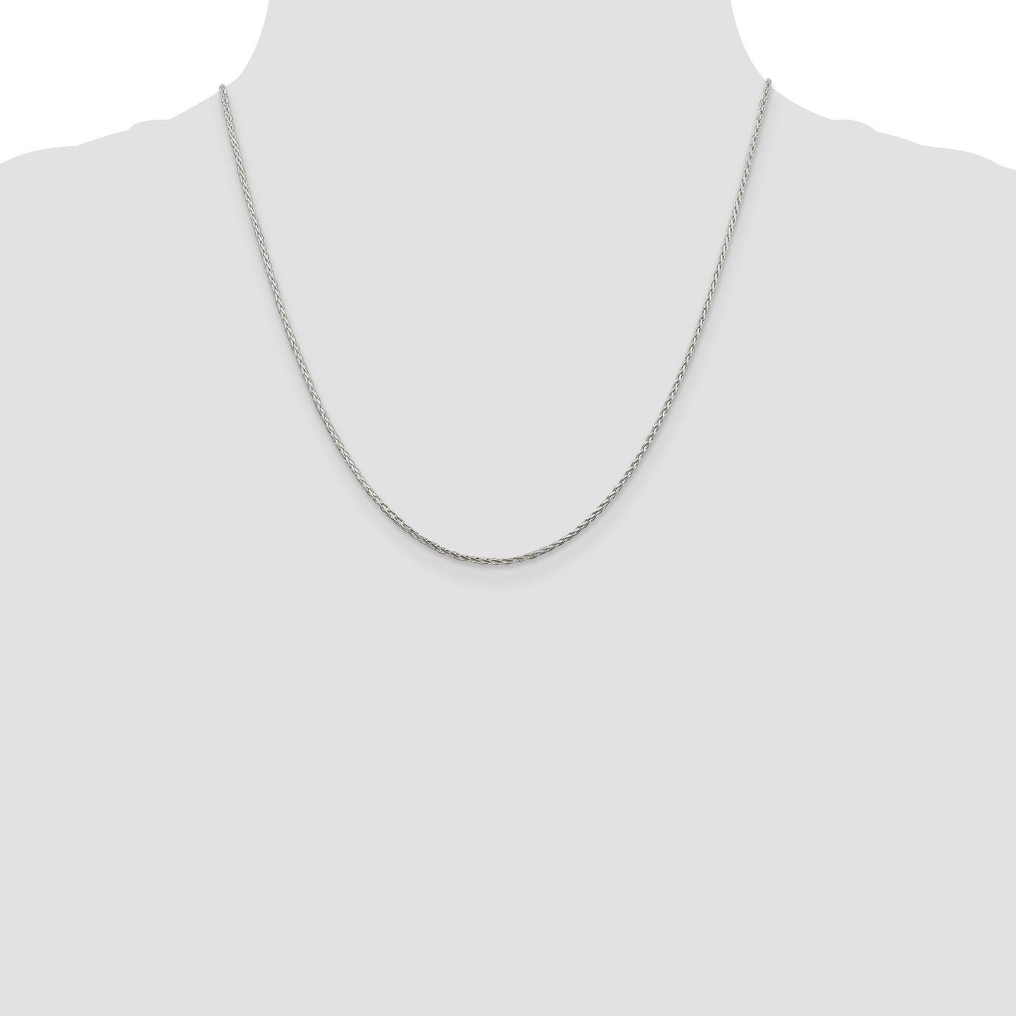Sterling Silver 1.45mm Diamond-cut Round Spiga Chain