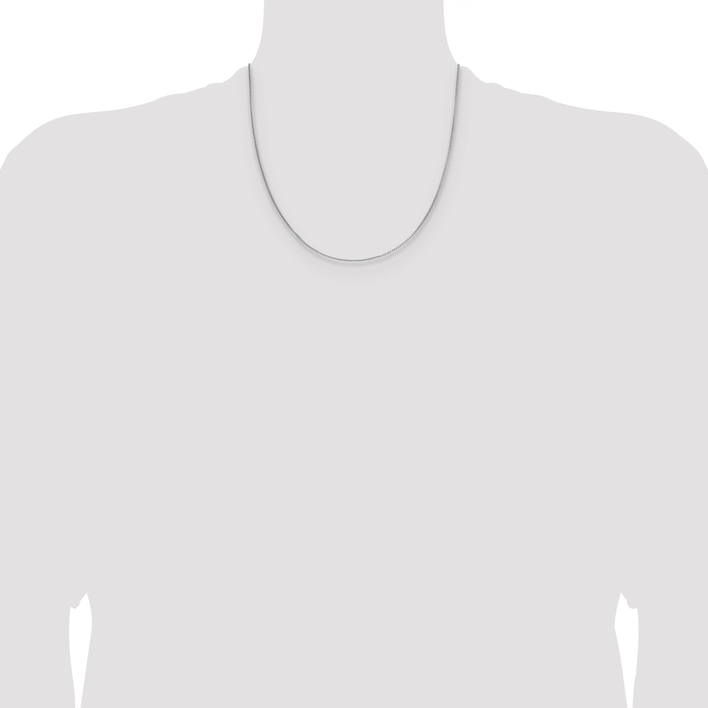 Sterling Silver .95mm Diamond-cut Round Box Chain