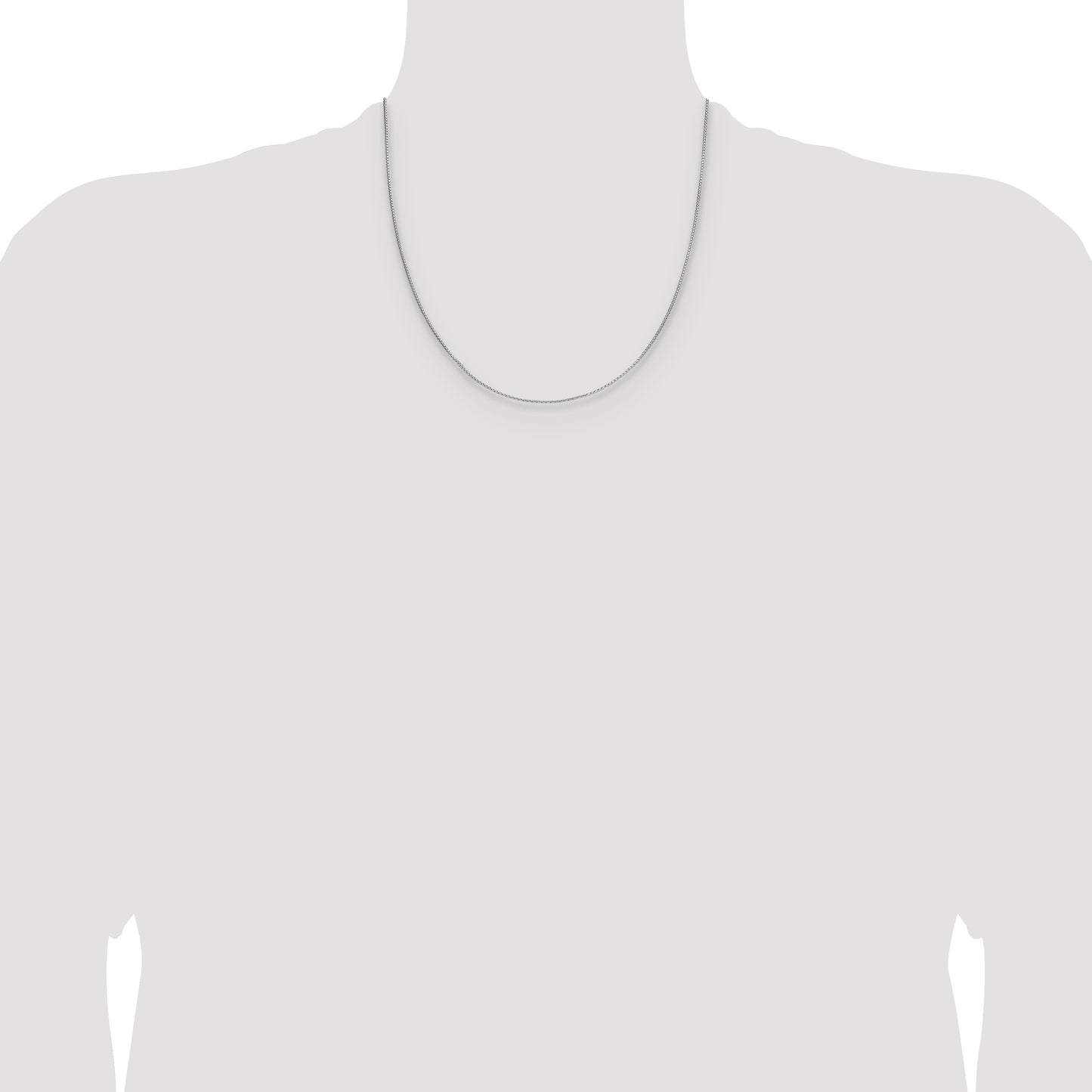 Sterling Silver .95mm Diamond-cut Round Box Chain