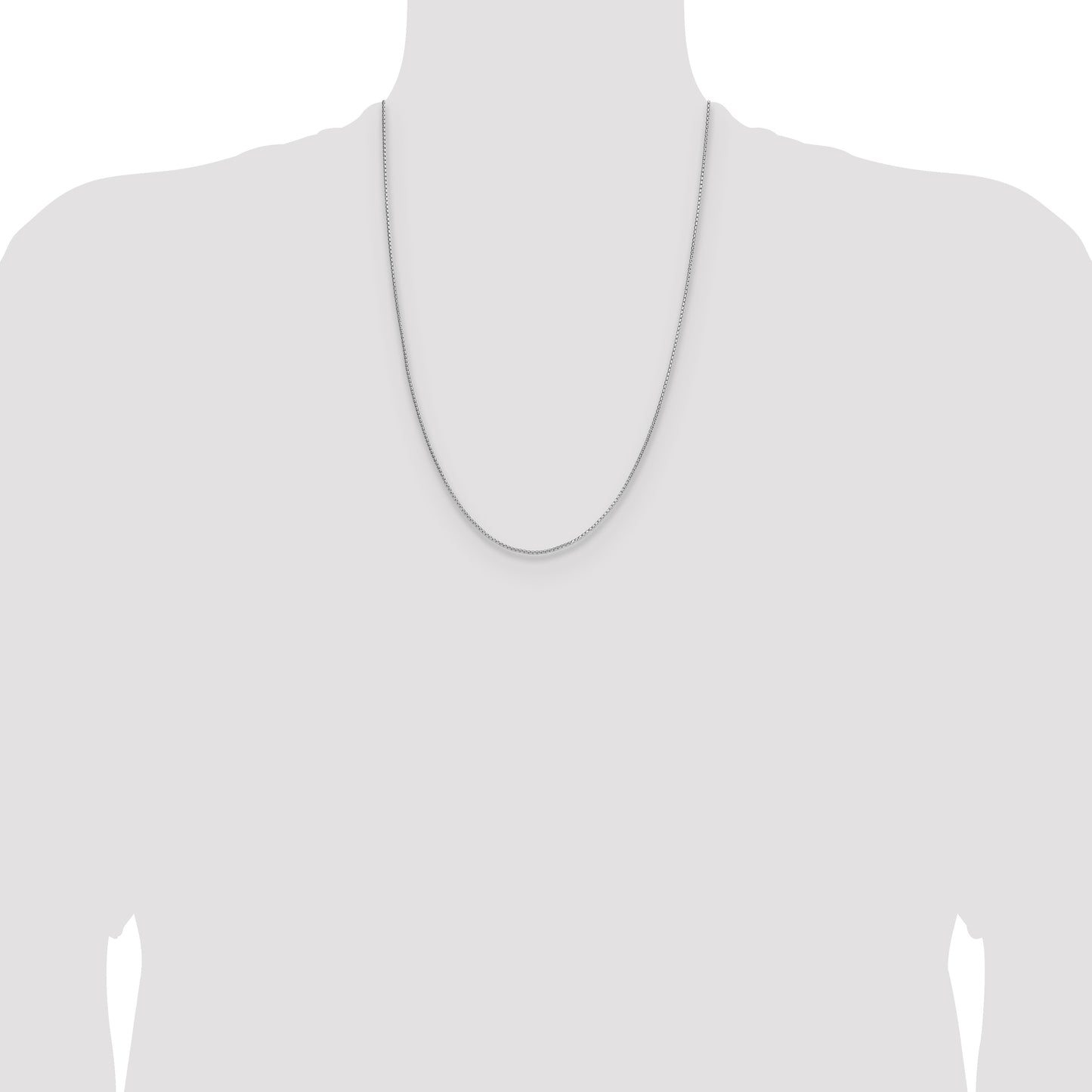 Sterling Silver .95mm Diamond-cut Round Box Chain