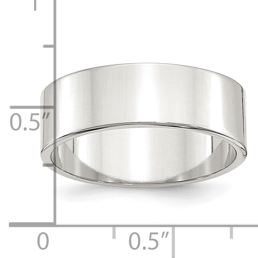 Sterling Silver 7mm Lightweight Flat Size 5.5 Band