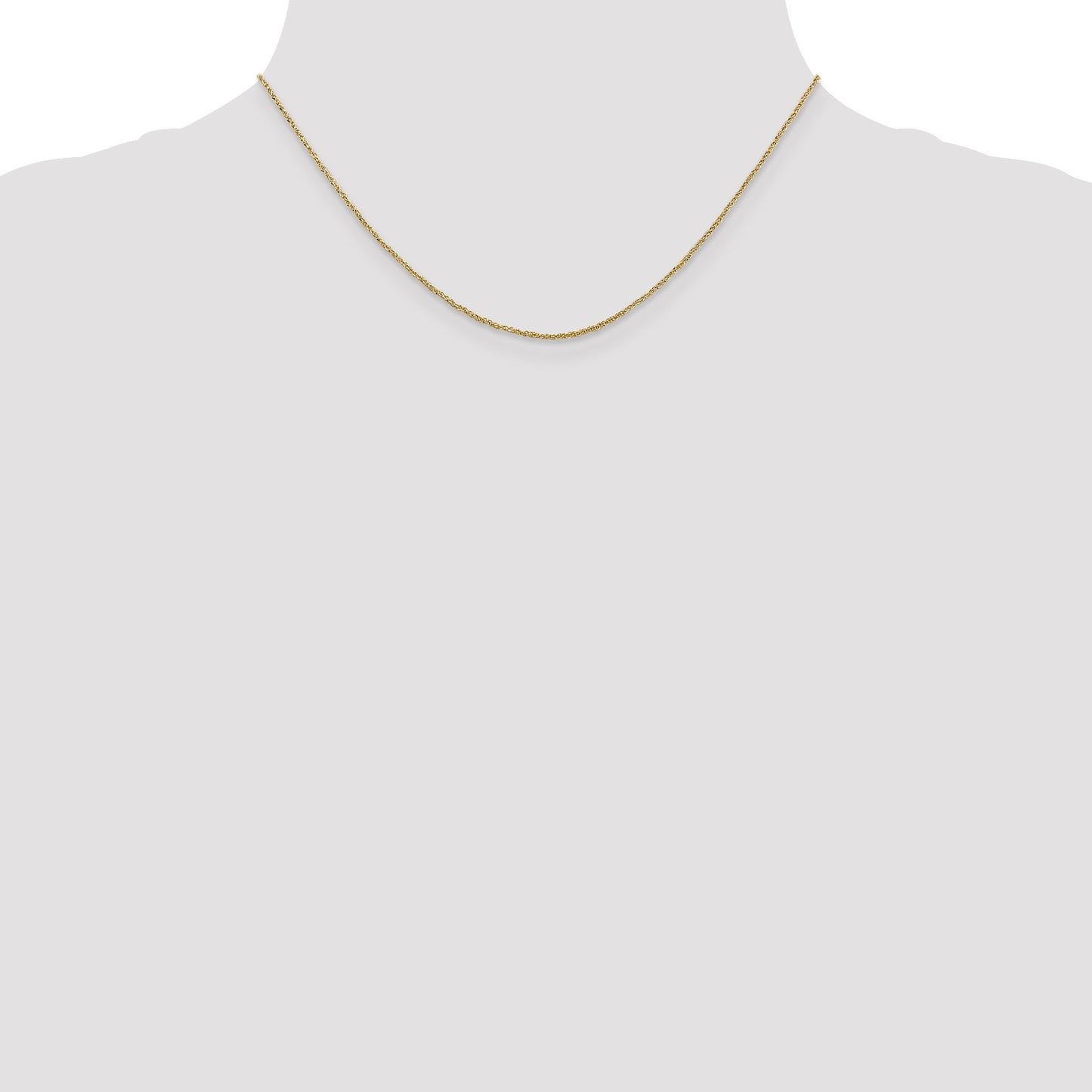 14K 16 inch 1.1mm Ropa with Spring Ring Clasp Chain