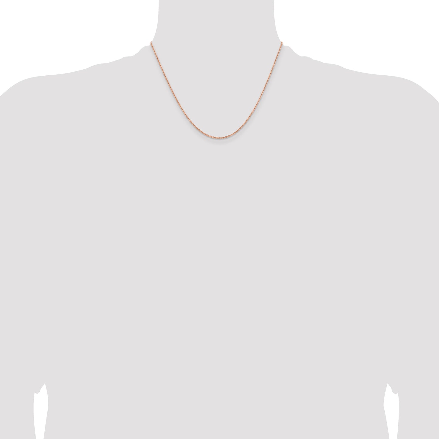 14K Rose Gold 18 inch 1.8mm Diamond-cut Cable with Lobster Clasp Chain
