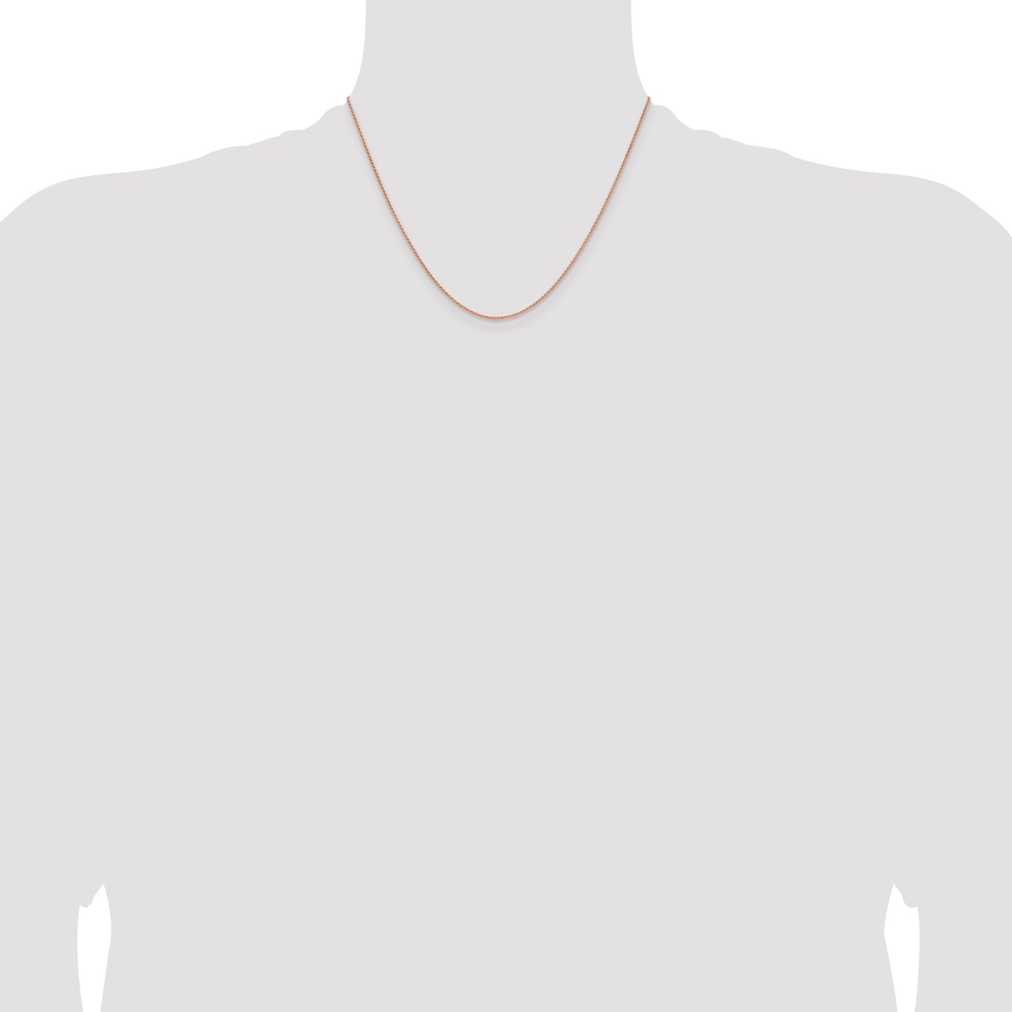 14K Rose Gold 18 inch 1.25mm Solid Polished Spiga with Lobster Clasp Chain