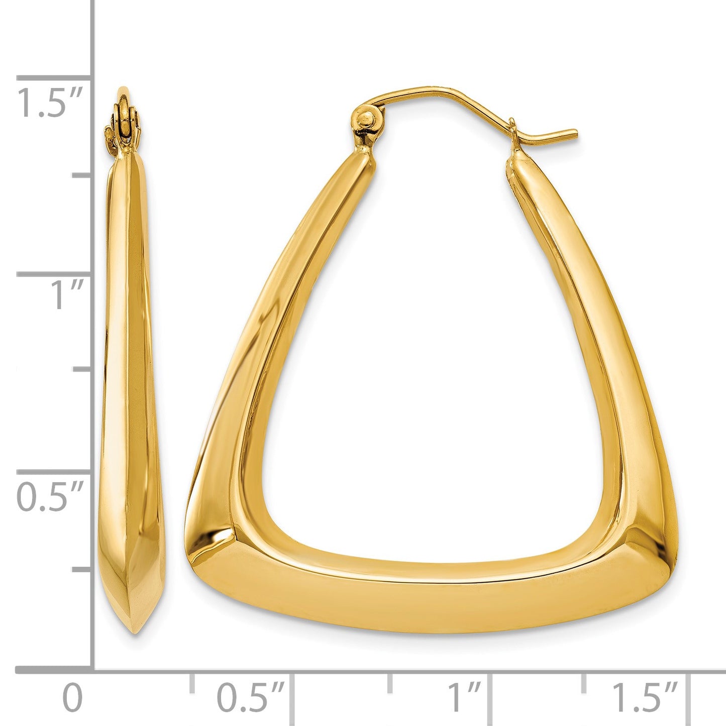 14k Fancy Hoop Earrings