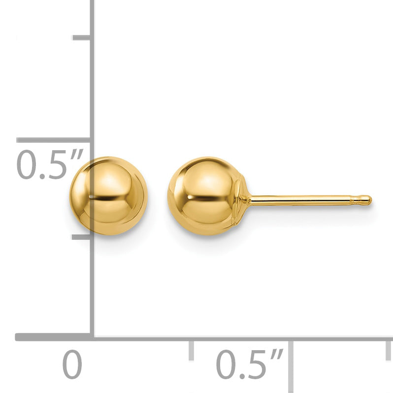 14k Madi K Polished 5mm Ball Post Earrings