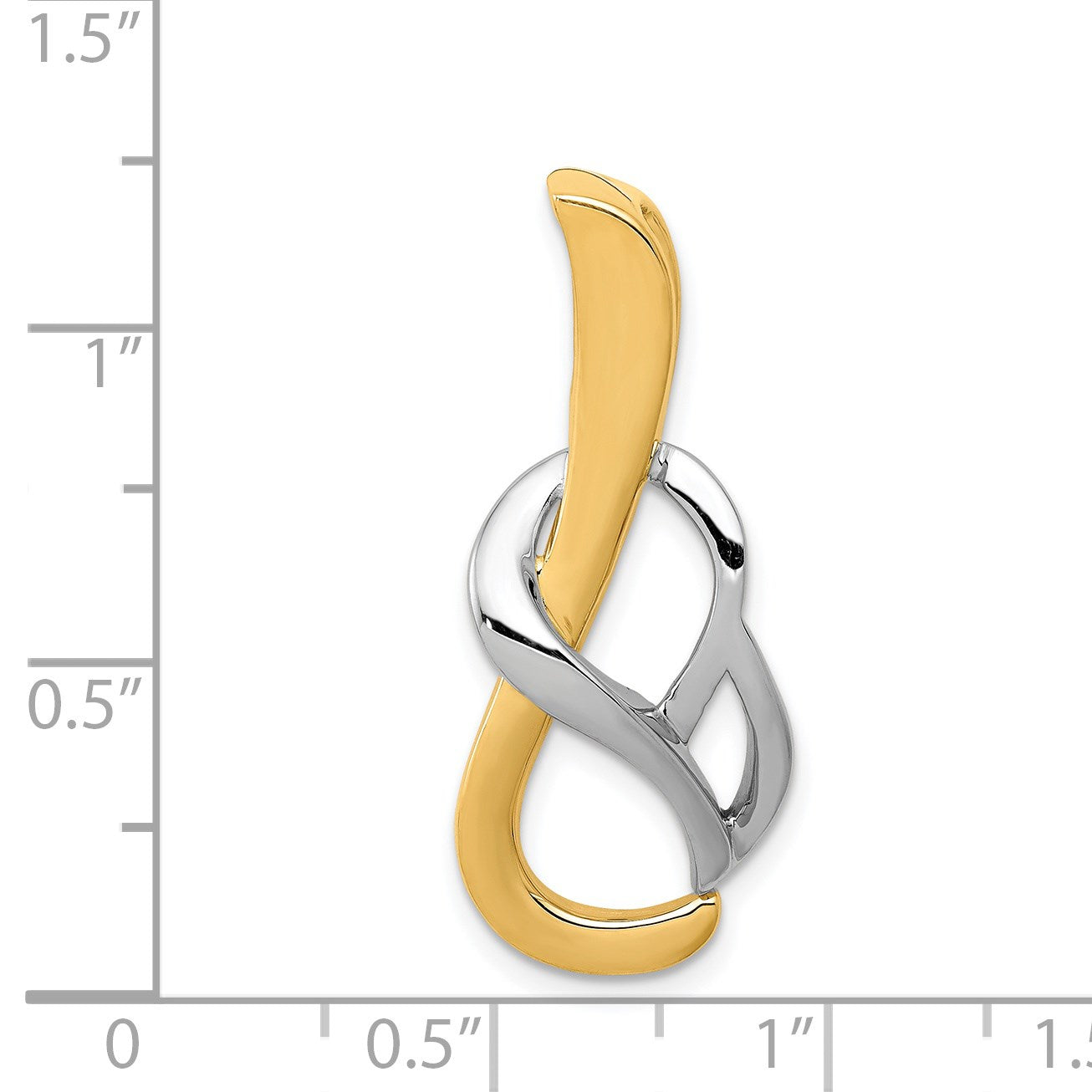 14k Polished Slide Fits up to 4mm Regular/6mm Fancy or Reversible Omega