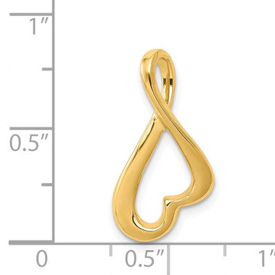14k Polished Slide Fits up to 2mm Regular/4mm Fancy or Reversible Omega