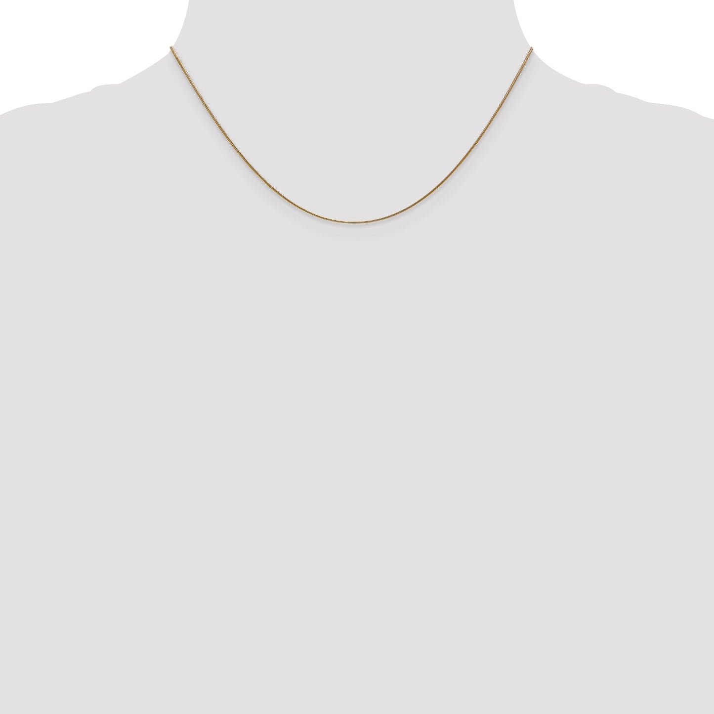 14K 16 inch .8mm Round Snake with Lobster Clasp Chain