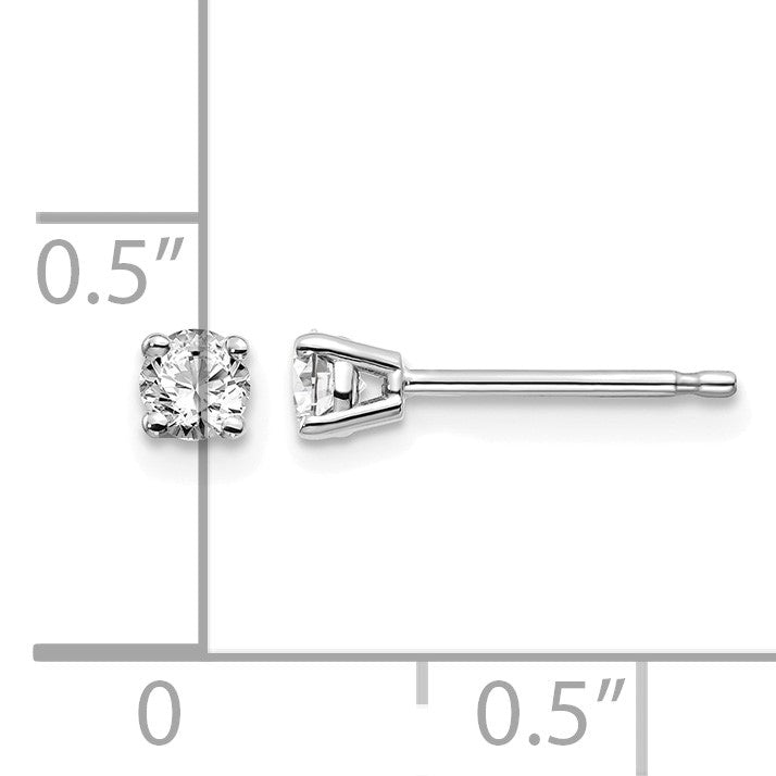 14kw .25ct I1 J-K Diamond Stud Push-on Post Earrings