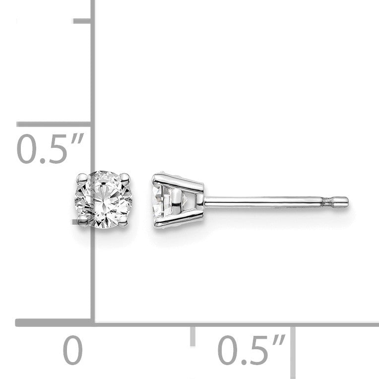 14kw .40ct I1 J-K Diamond Stud Push-on Post Earrings