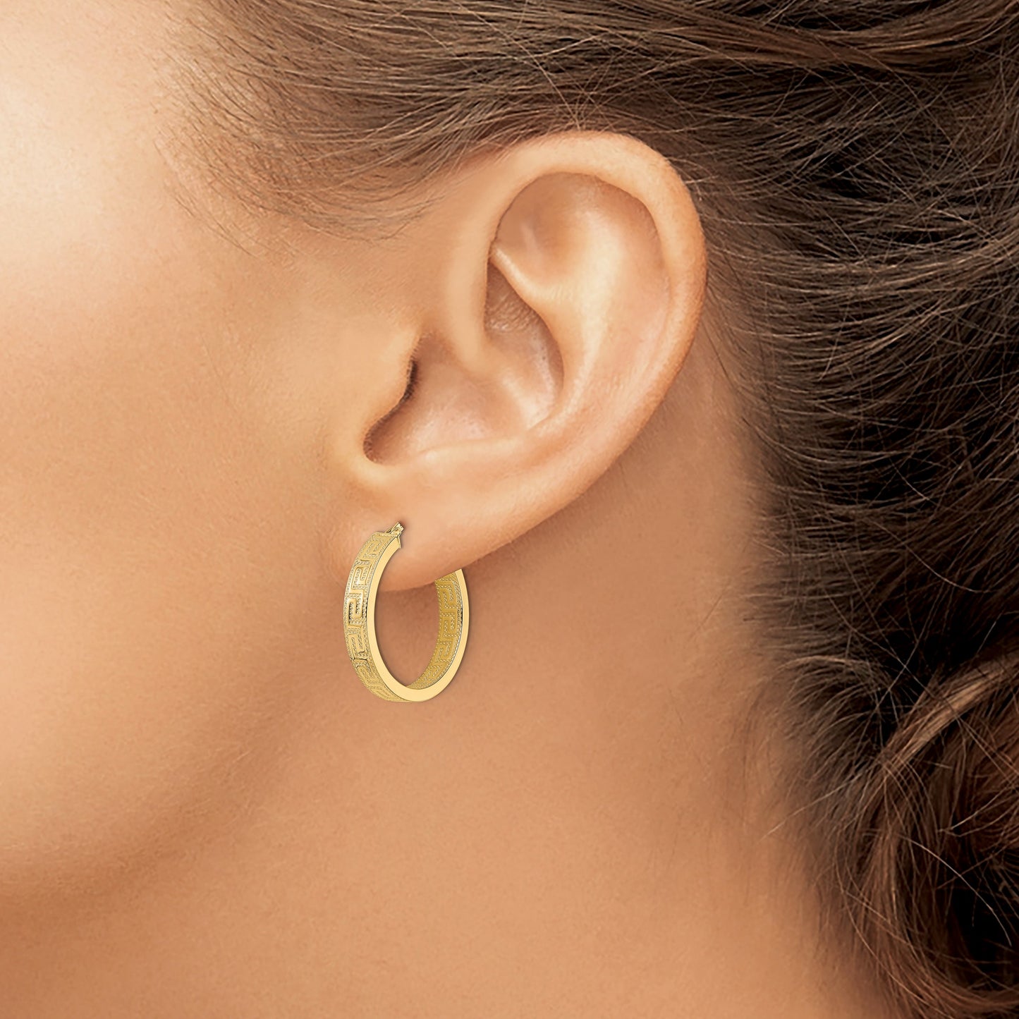 14K Polished Hoop Earrings