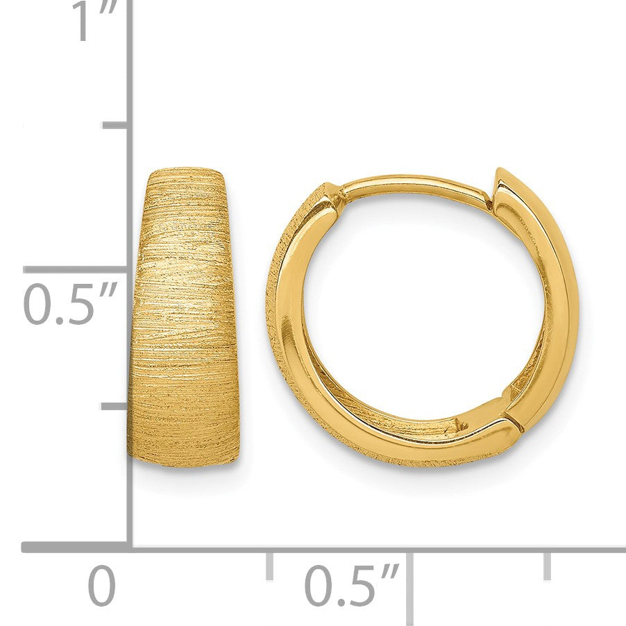 14K Textured Hoop Earrings