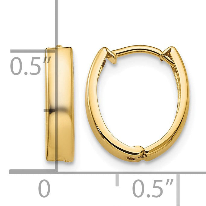 14k Polished Hinged Hoop Earrings