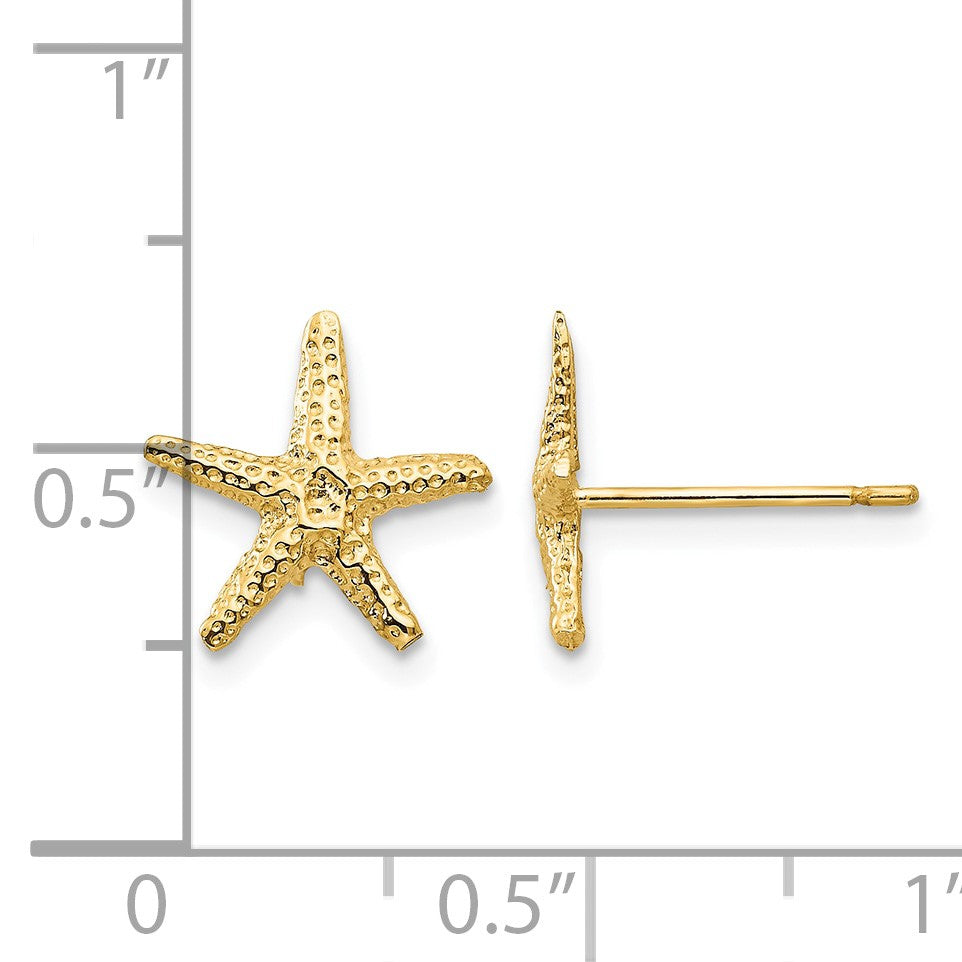14k Starfish Post Earrings