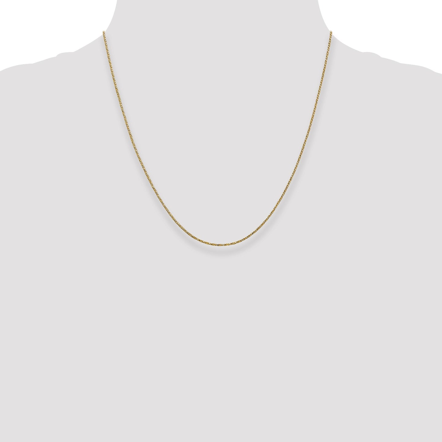 14K 20 inch .95mm Twisted Box with Lobster Clasp Chain