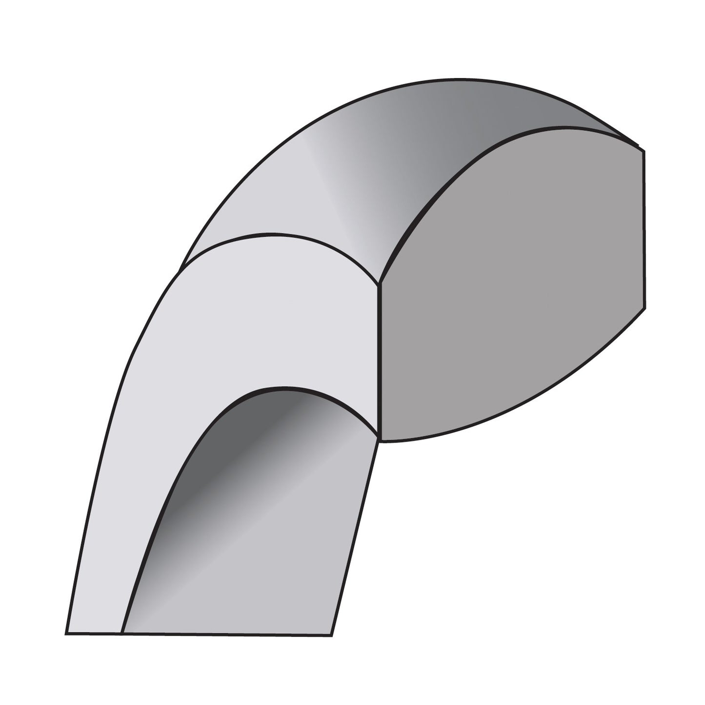 Sterling Silver Rhodium-plated 3mm Comfort Fit Size 7 Band
