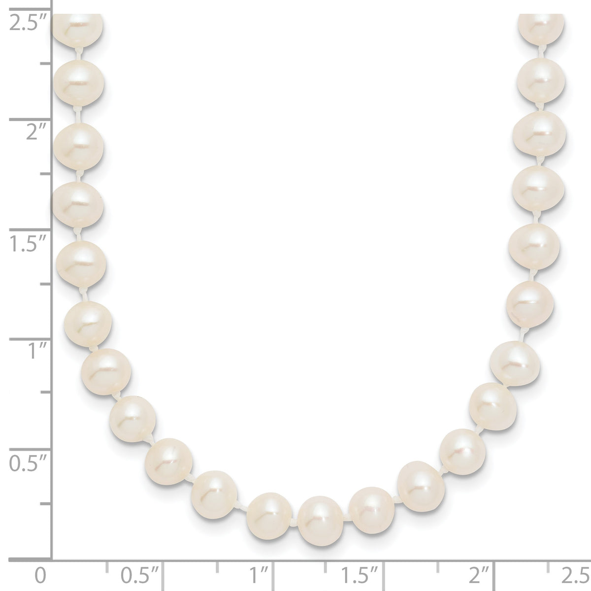 14k 5-6mm White Near-Round Freshwater Cultured Pearl 28 inch Necklace