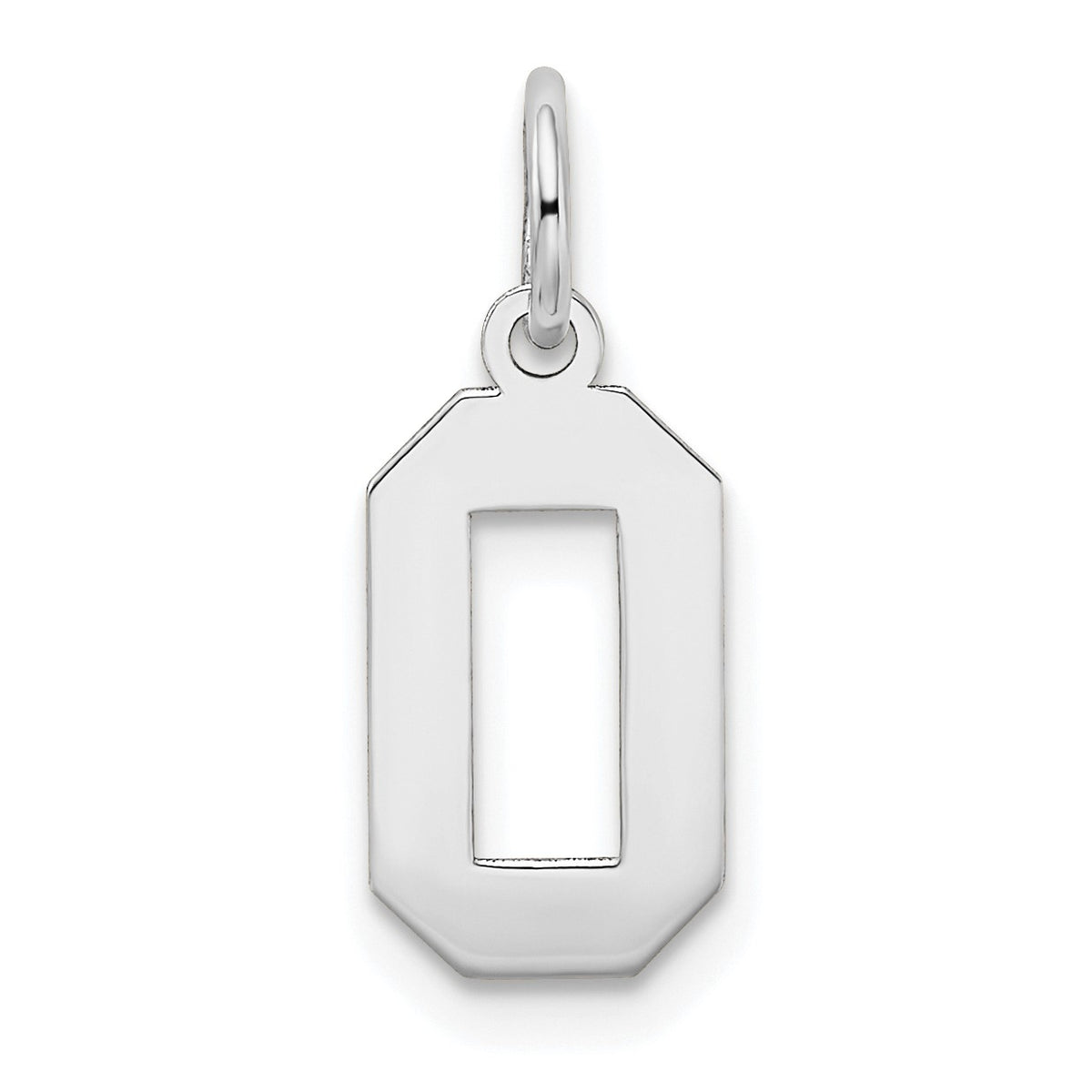 14kw Small Satin Number 0 Charm