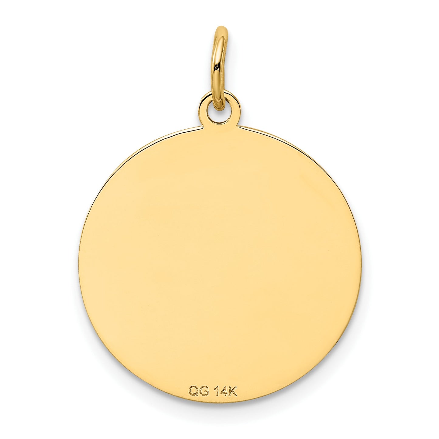 14k BEAGLE 20mm Engravable Disc Dog Charm