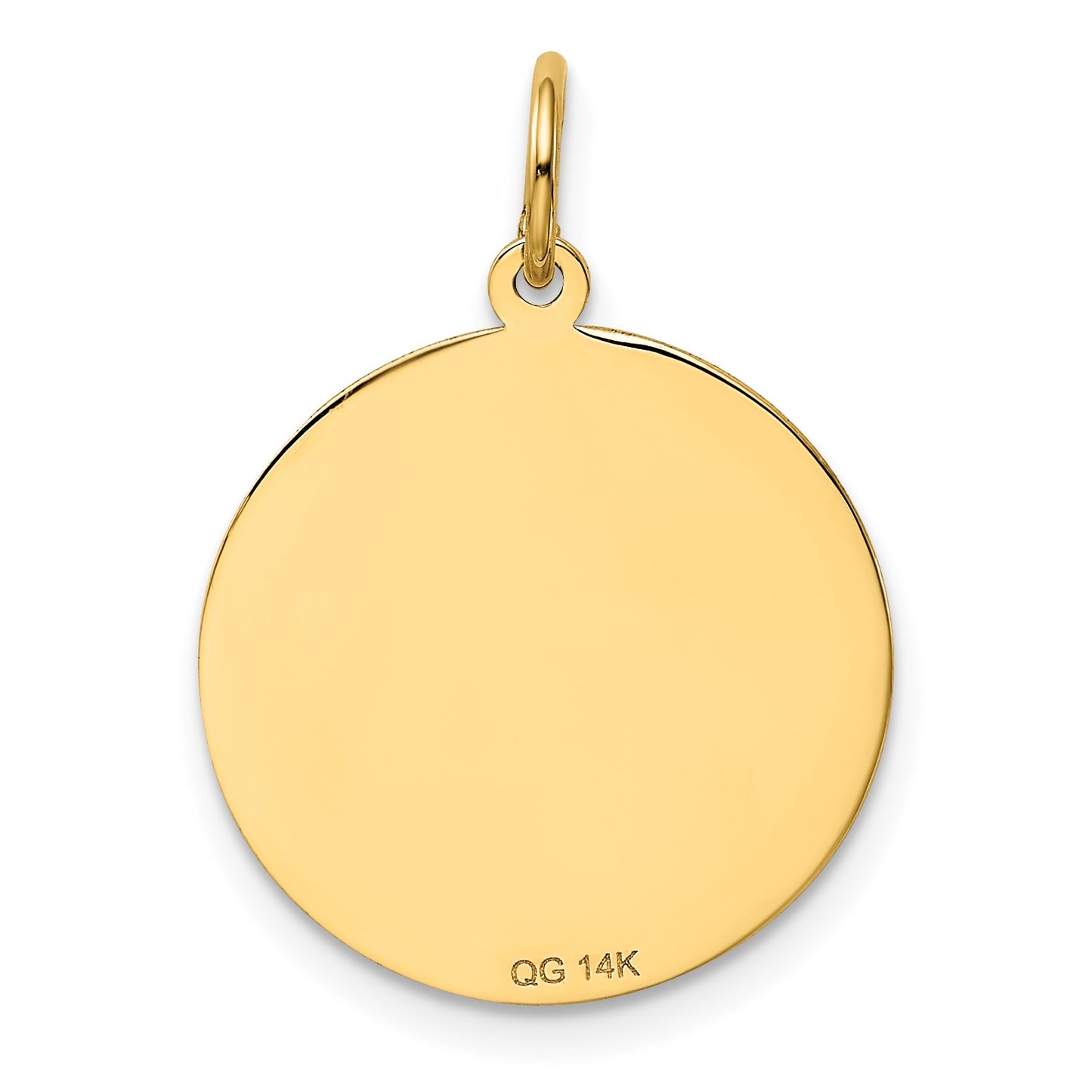 14K #1 DAD 19mm Engravable Disc Charm