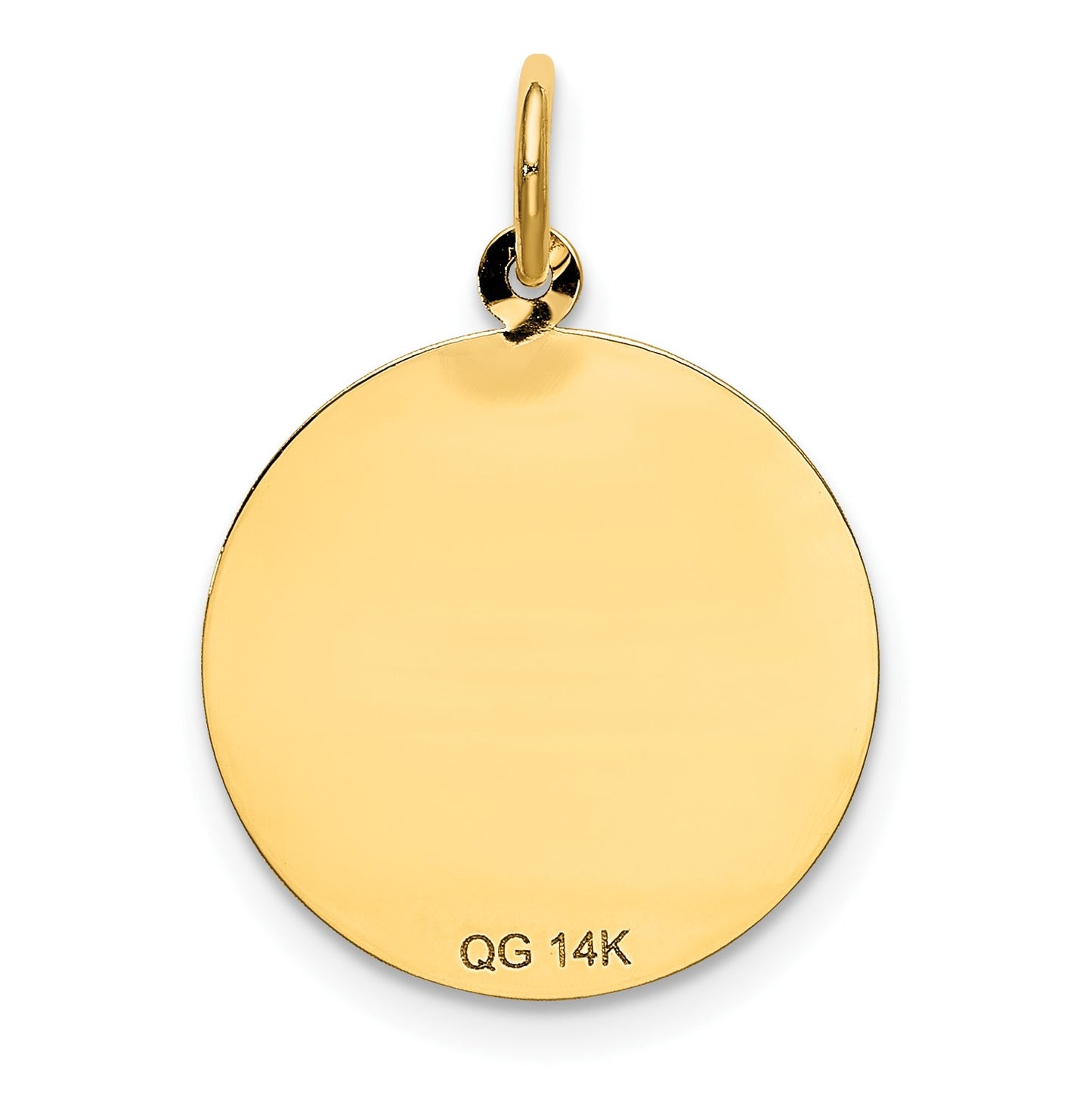 14K HAPPY BIRTHDAY with Banner 16mm Engravable Disc Charm