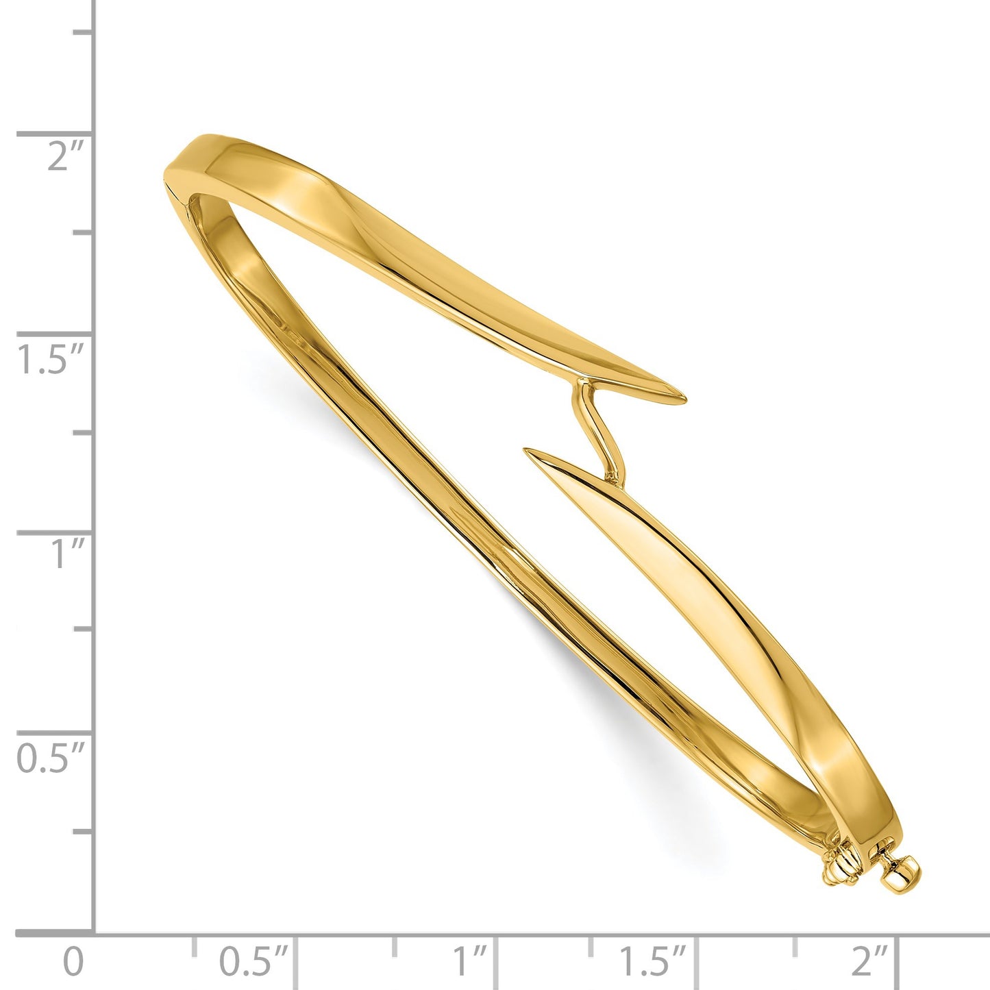 14k Hinged Oval Bangle Bracelet Mounting